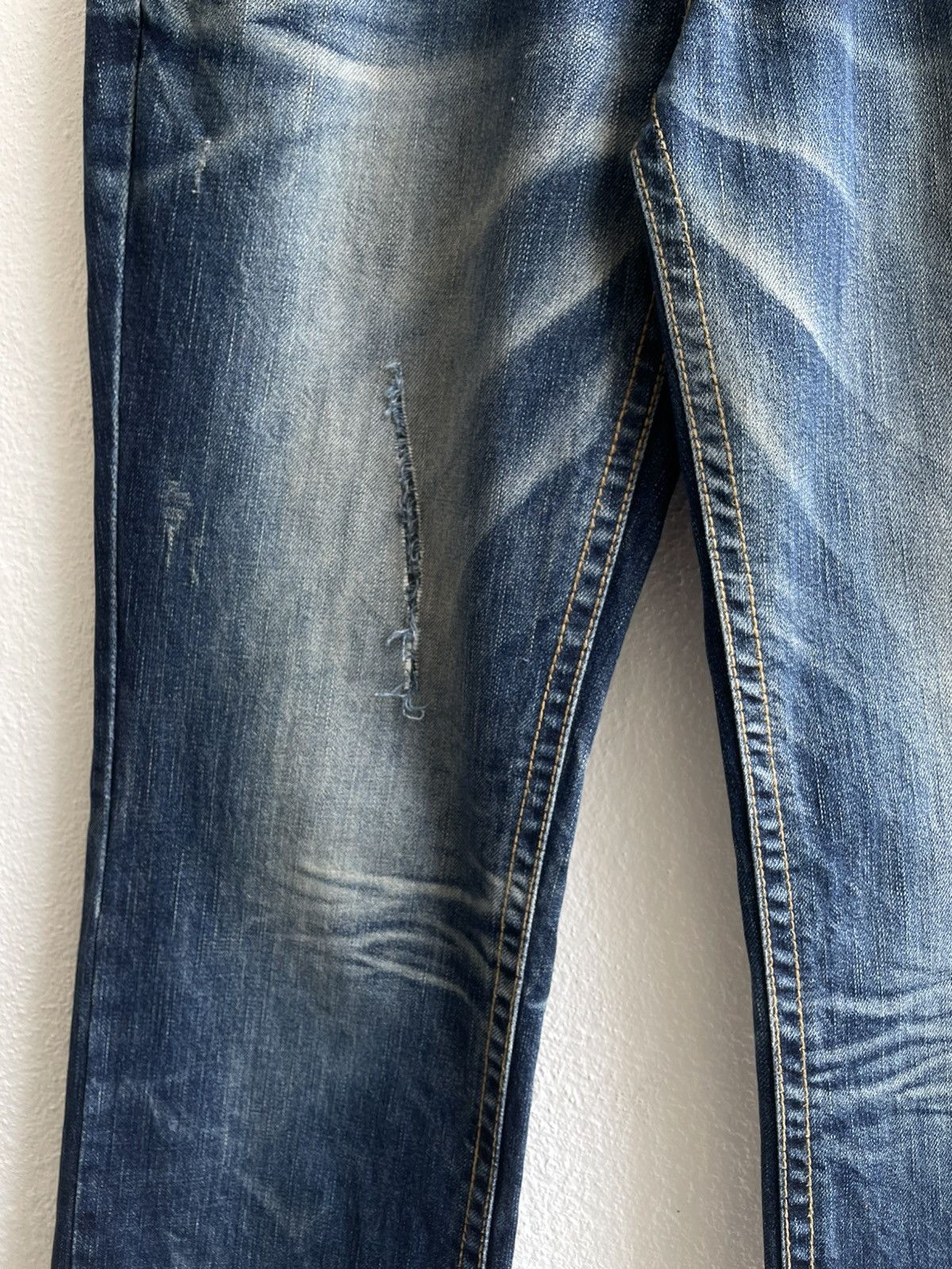 Japanese Brand Vintage Distress Lolita Flared Jeans Size US 33 - 5 Thumbnail