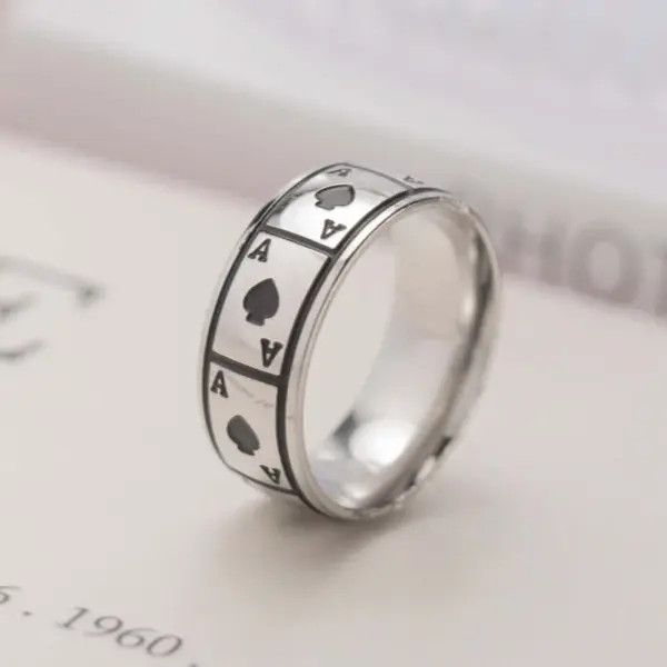 Designer × Jewelry Size us10 Poker Deck Scale Ring Size ONE SIZE - 1 Thumbnail