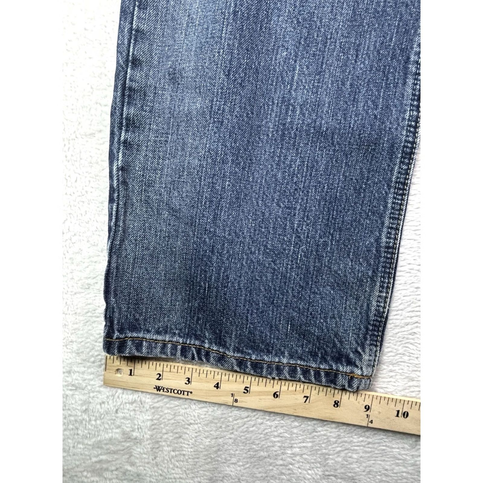 Ariat Ariat Jeans Regular 36x32 M4 Blue Distressed Bootcut Logo Embroidered Men Size US 36 / EU 52 - 5 Thumbnail