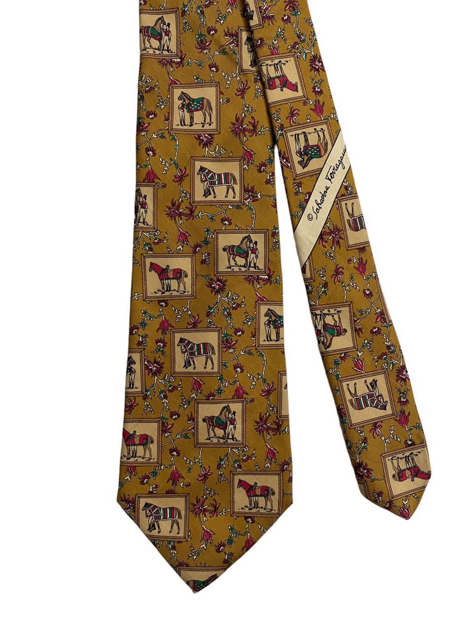 Salvatore Ferragamo ‼️VINTAGE SALVATORE FERRAGAMO Italy Necktie silk tie Size ONE SIZE - 1 Thumbnail