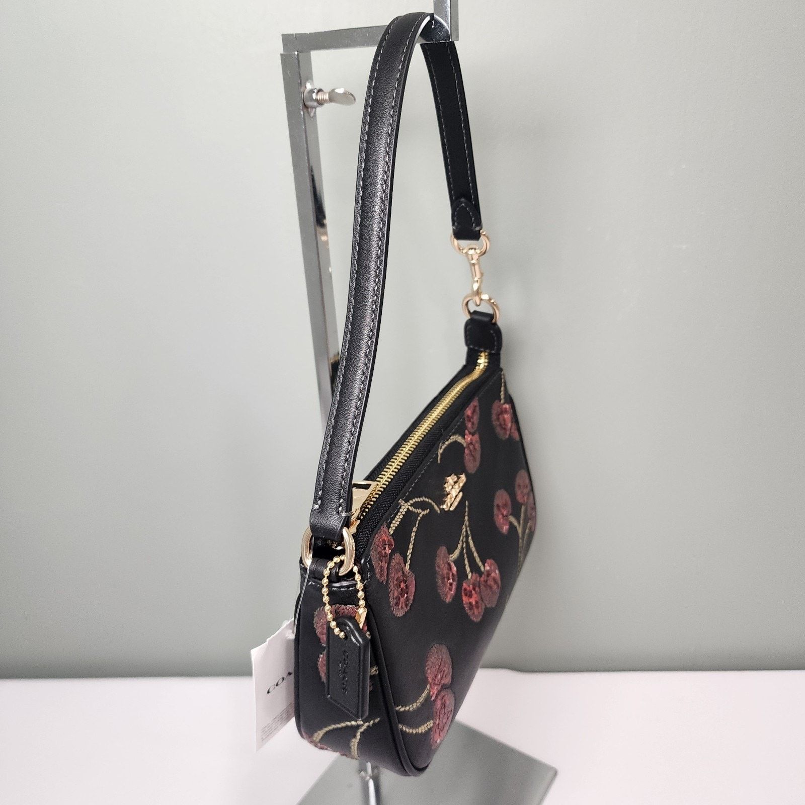Coach NWT COACH CCZ21 Nolita 19 With Cherry Print Gold/Black Multi Size ONE SIZE - 4 Thumbnail