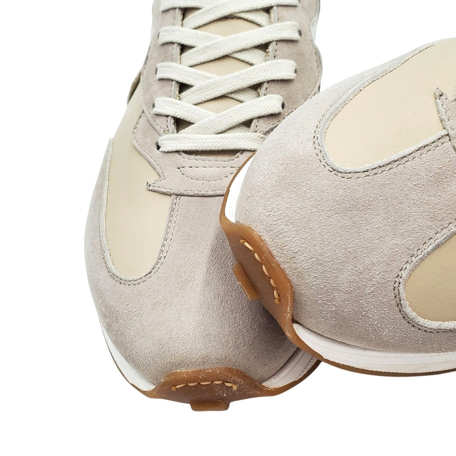 Zelli Zelli Roxi Mens size 10 Taupe White Italian Suede Calfskin Size US 10 / EU 43 - 3 Thumbnail