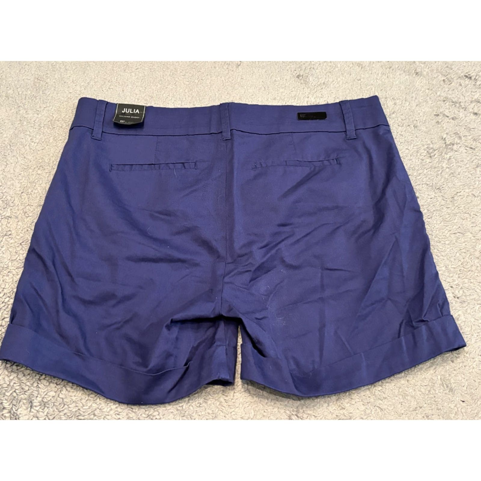 Vintage KUT from the Kloth Julia Walking Short Womens 4 Blue Denim Chino Shorts Casual Flat Front 5-Pocket Style Summer Womens Size 27" / US 4 / IT 40 - 6 Thumbnail