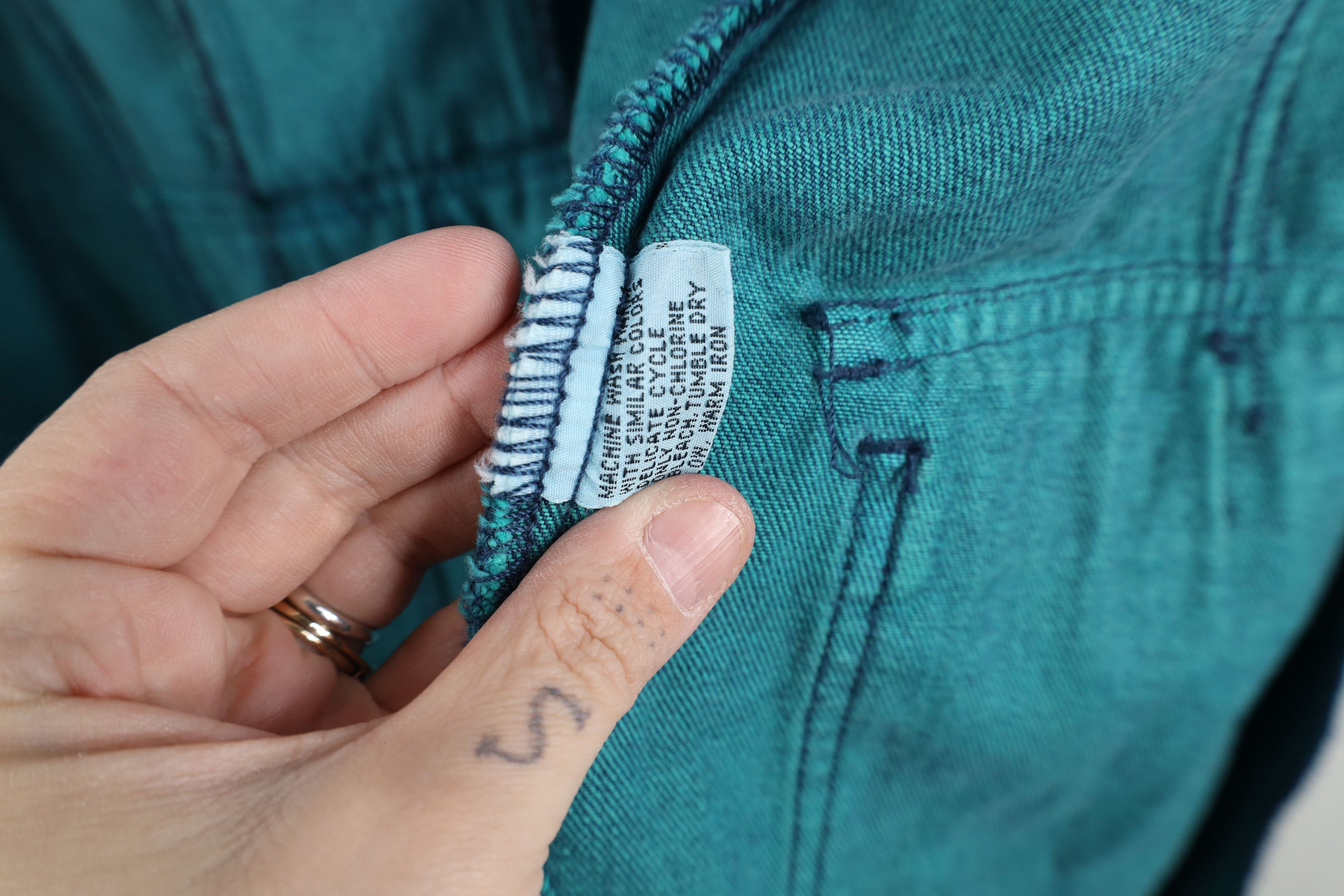 Vintage Vintage 90s Streetwear Stonewashed Denim Jean Blazer Jacket Size M / US 6-8 / IT 42-44 - 11 Thumbnail
