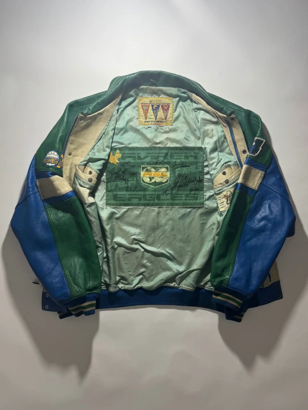 Avirex Vintage 1998 Avirex ASL Soccer Finals Leather Jacket Size US XXL / EU 58 / 5 - 7 Thumbnail