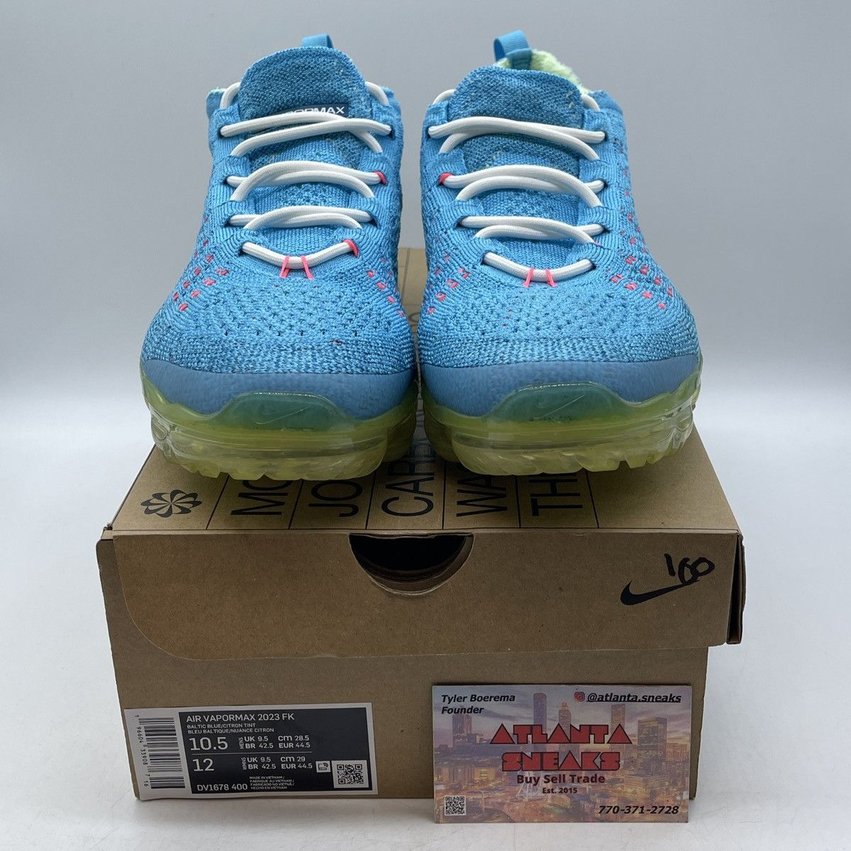Nike Air vapormax 2023 Baltic blue Size US 10.5 / EU 43-44 - 2 Thumbnail