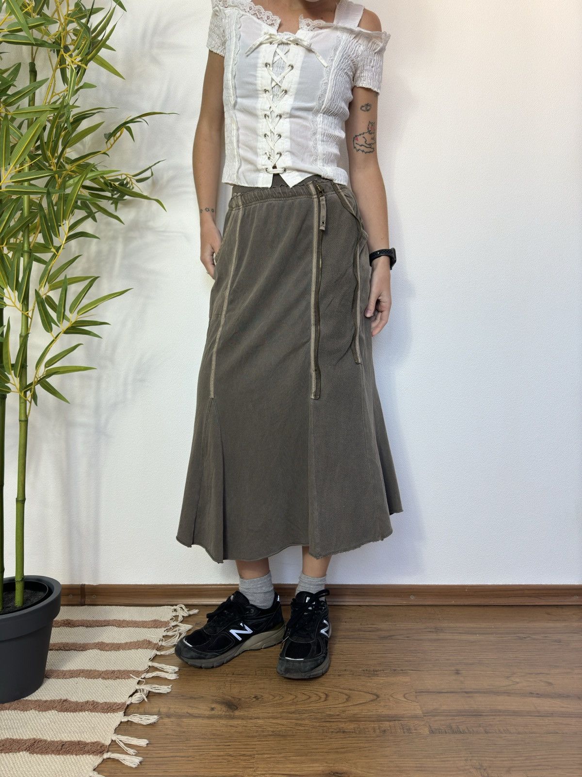Vintage VINTAGE ZIP AVANT GARDE MAXI SKIRT Size 28" / US 6 / IT 42 - 1 Thumbnail