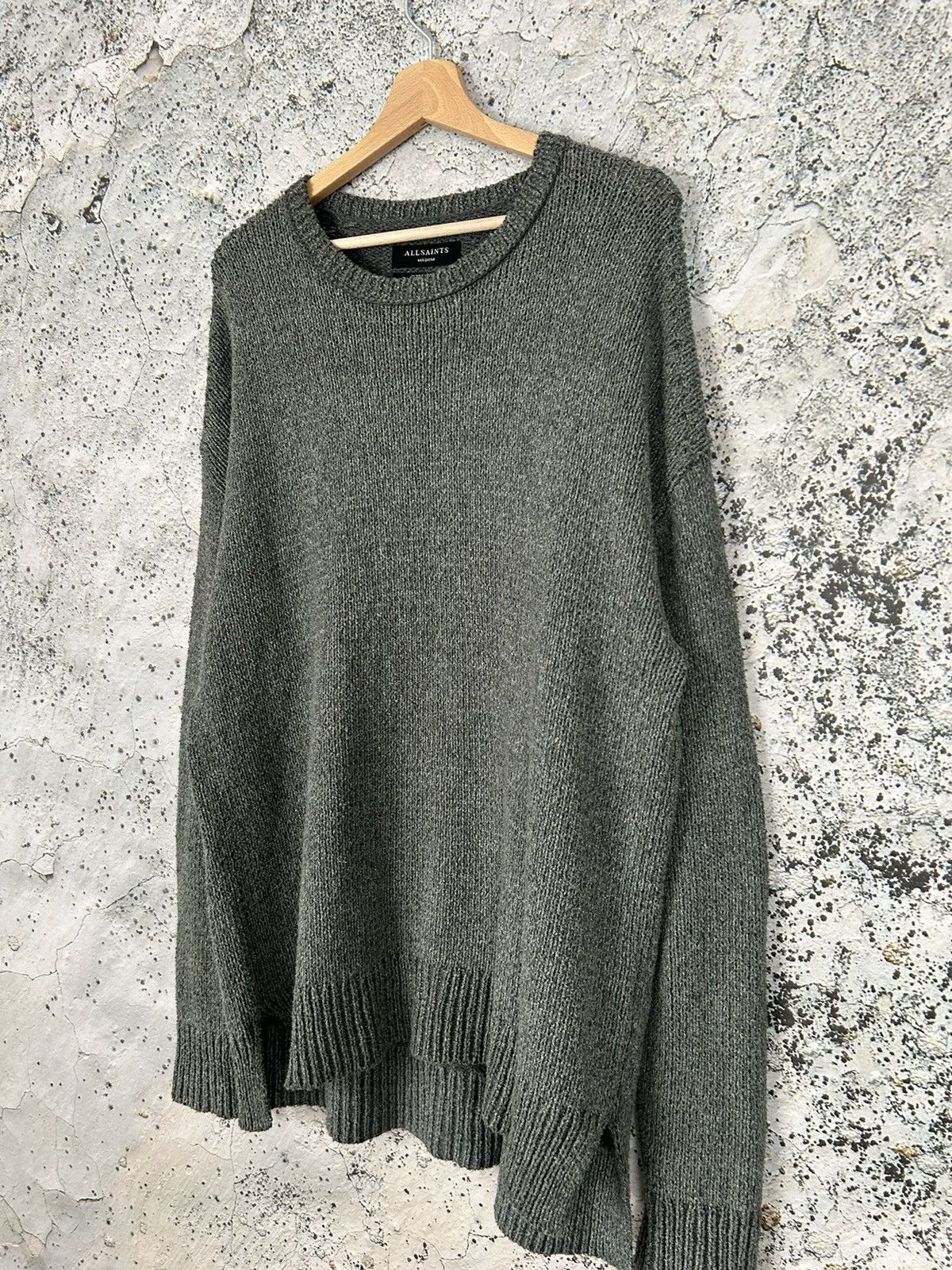 Allsaints Allsaints Grey Sweater Knit Grunge Rock Punk Avant-garde Size US M / EU 48-50 / 2 - 2 Thumbnail