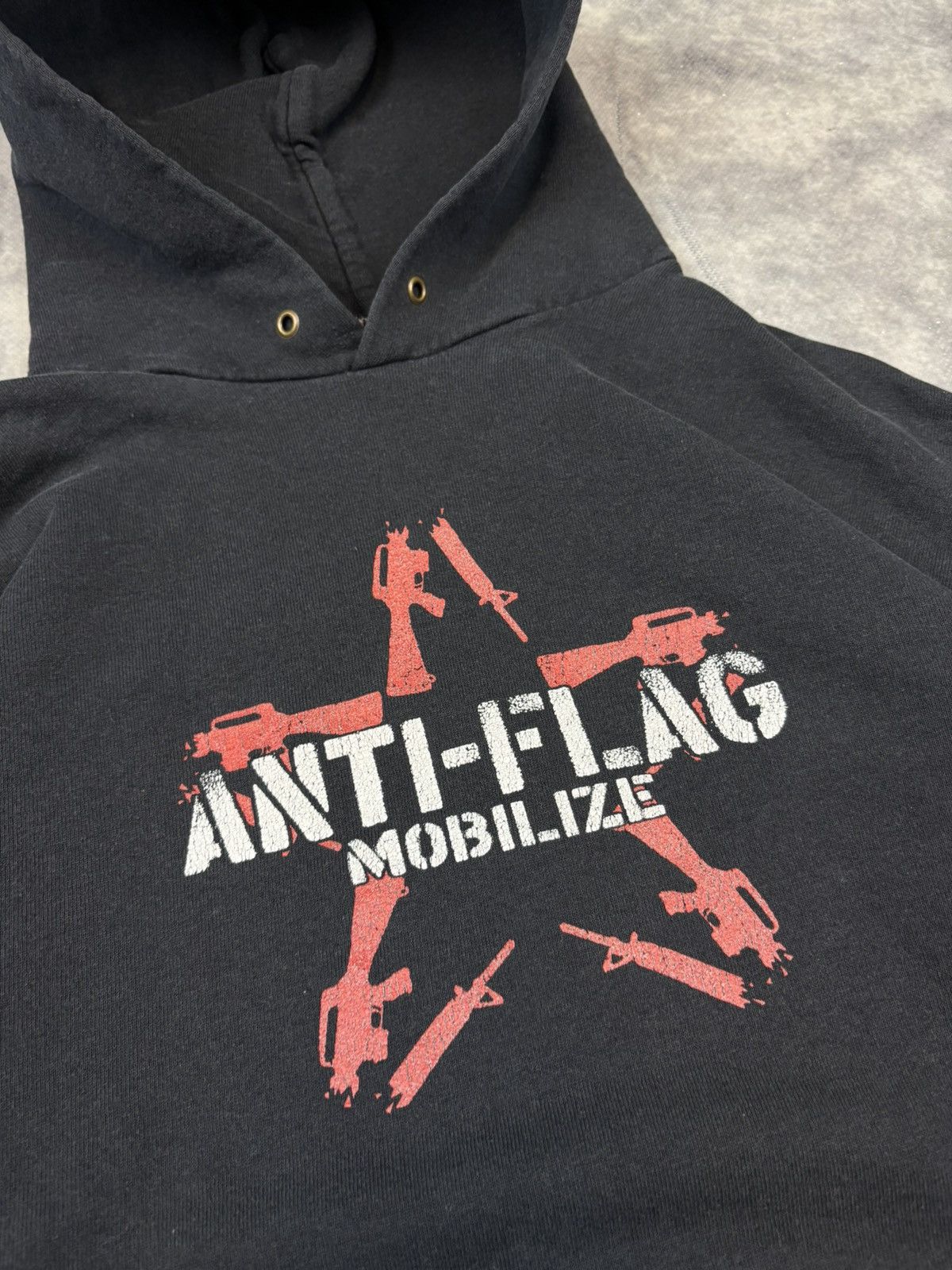 Band Tees × Vintage Anti-Flag Mobilize Band Rock Hoodie Sweatshirt Bad Religion Size US L / EU 52-54 / 3 - 2 Thumbnail