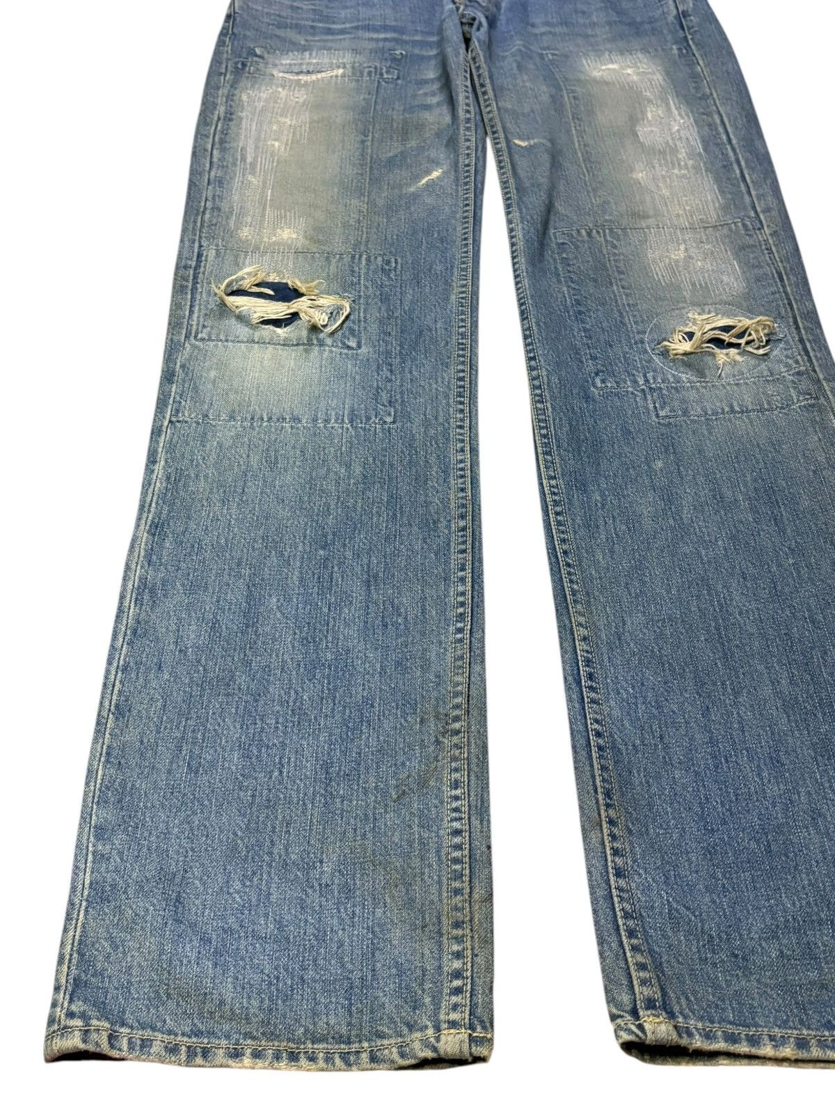 Hysteric Glamour × Japanese Brand Vintage Hysteric Glamour Mud Wash Patched Distressed Jean Size US 33 - 7 Thumbnail
