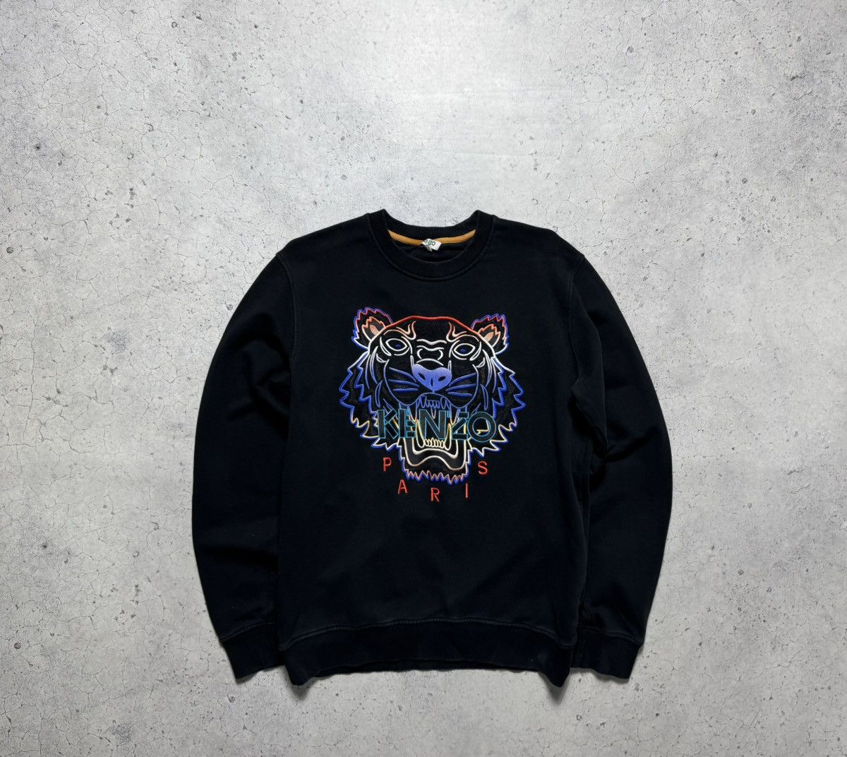 Kenzo Kenzo Paris Tiger Sweatshirt Big Logo Black Size S Size US S / EU 44-46 / 1 - 1 Thumbnail