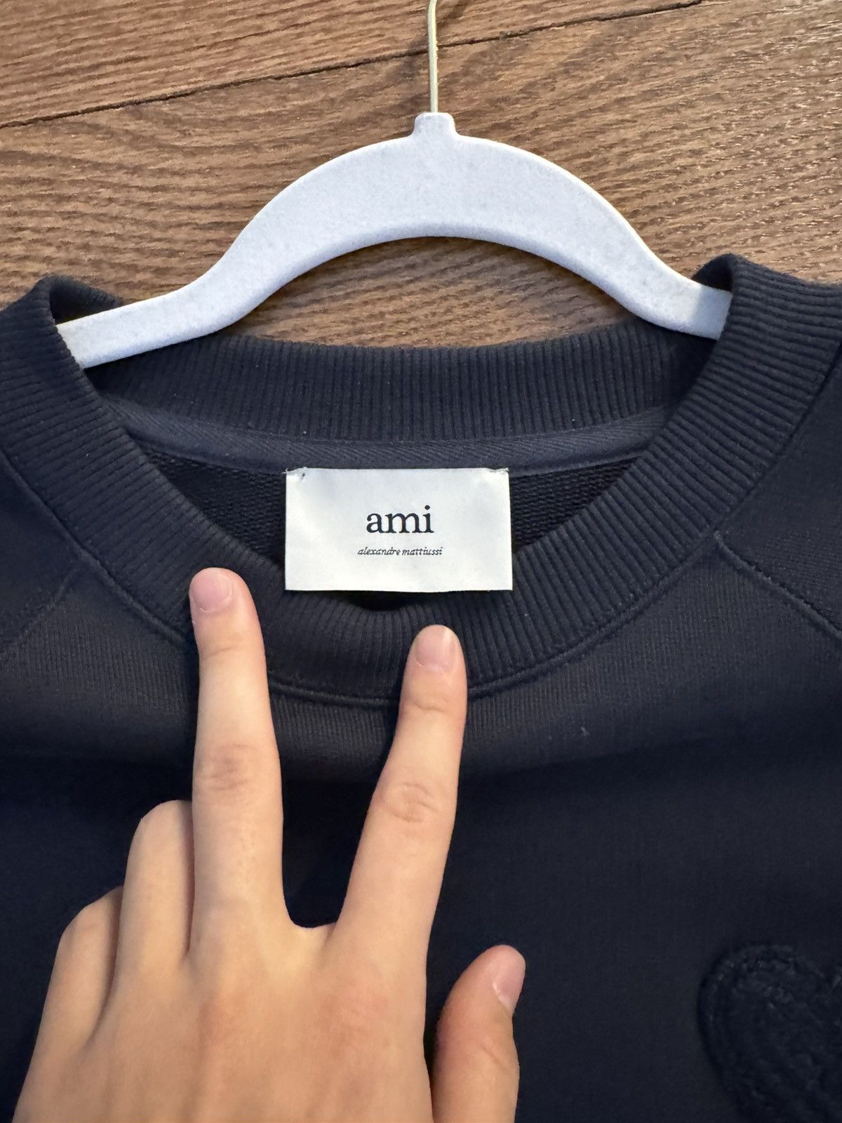 AMI Ami de Coeur Navy Crewneck Size US XL / EU 56 / 4 - 2 Thumbnail