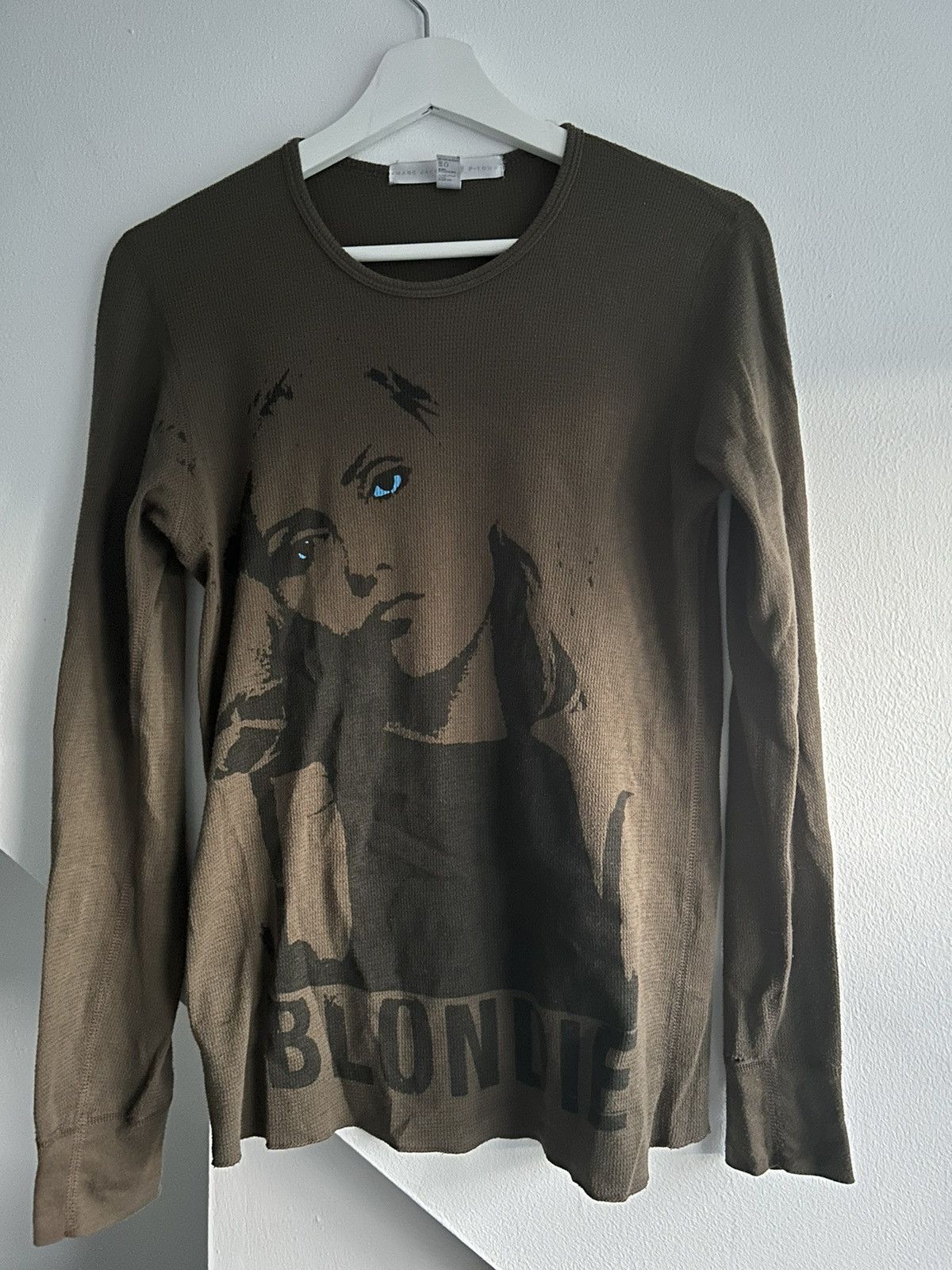 image of Marc Jacobs Marc Jacob’S Blondie Vintage Rock Long Sleeve Shirt in Olive, Men's (Size Small)