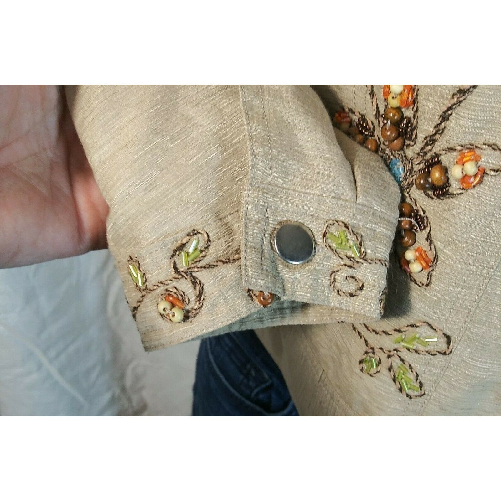 Vintage Petite Sophisticate Lightweight Jacket - Beaded - Small Size S / US 4 / IT 40 - 6 Thumbnail