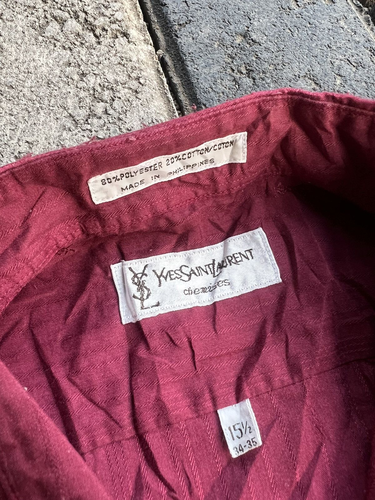 Saint Laurent Paris 2000s YSL Chemises Monogram Embroidery Pattern Shirt Size US M / EU 48-50 / 2 - 6 Thumbnail