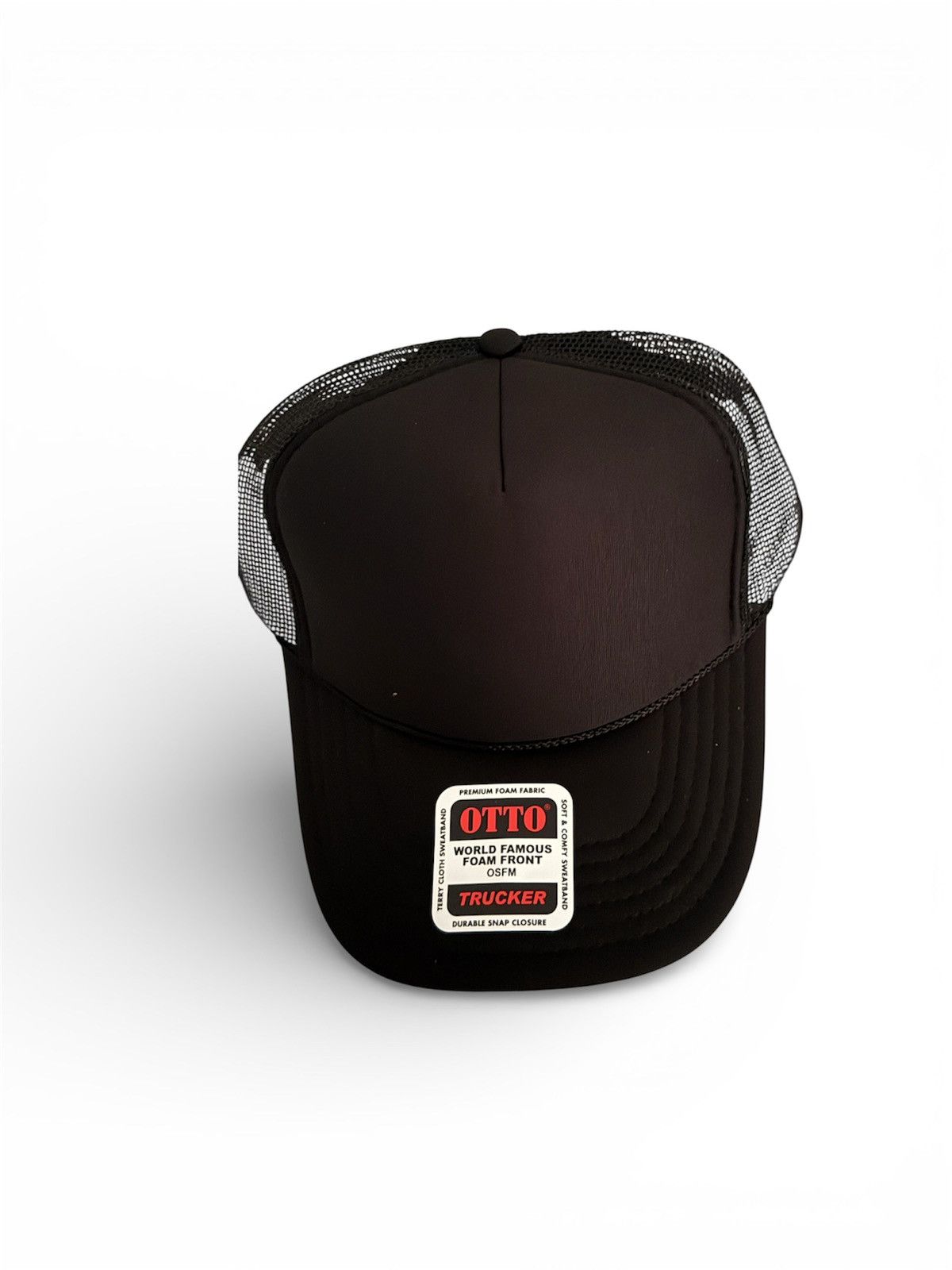 Otto Otto Trucker Hat Black New Plain Size ONE SIZE - 3 Thumbnail