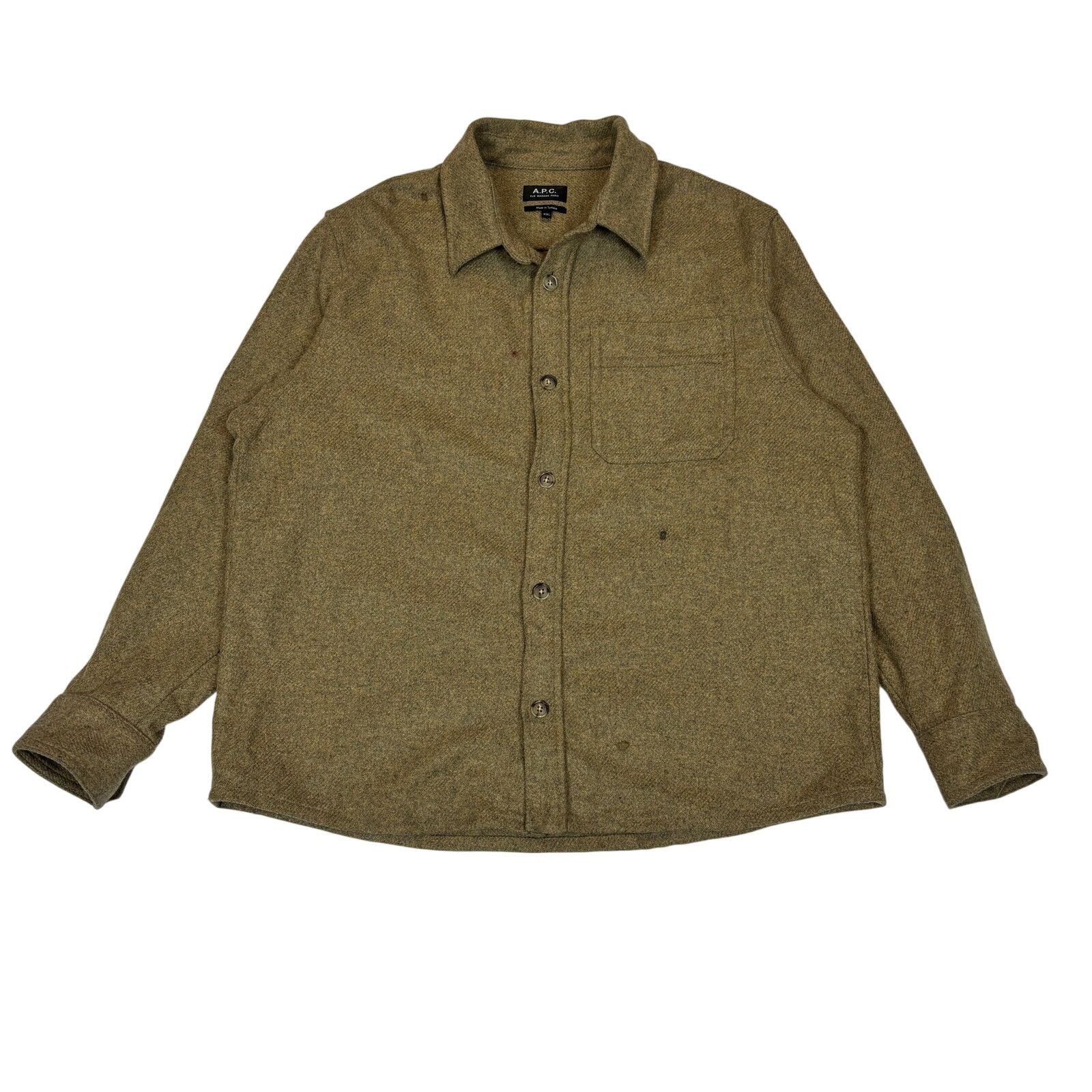 A.P.C. A.P.C. Basile Wool Blend Overshirt 2XL Button Up Shacket Size US XL / EU 56 / 4 - 1 Thumbnail