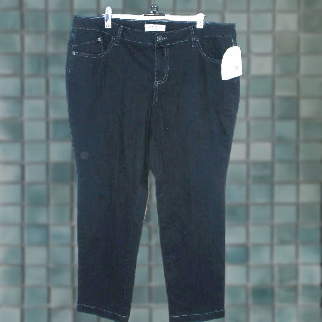 Vintage VINTAGE Canyon River Blues Women's Skinny Jeans Casual Pants Stretch Black 16 City Retro Size 38" / US 16 / IT 52 - 1 Thumbnail