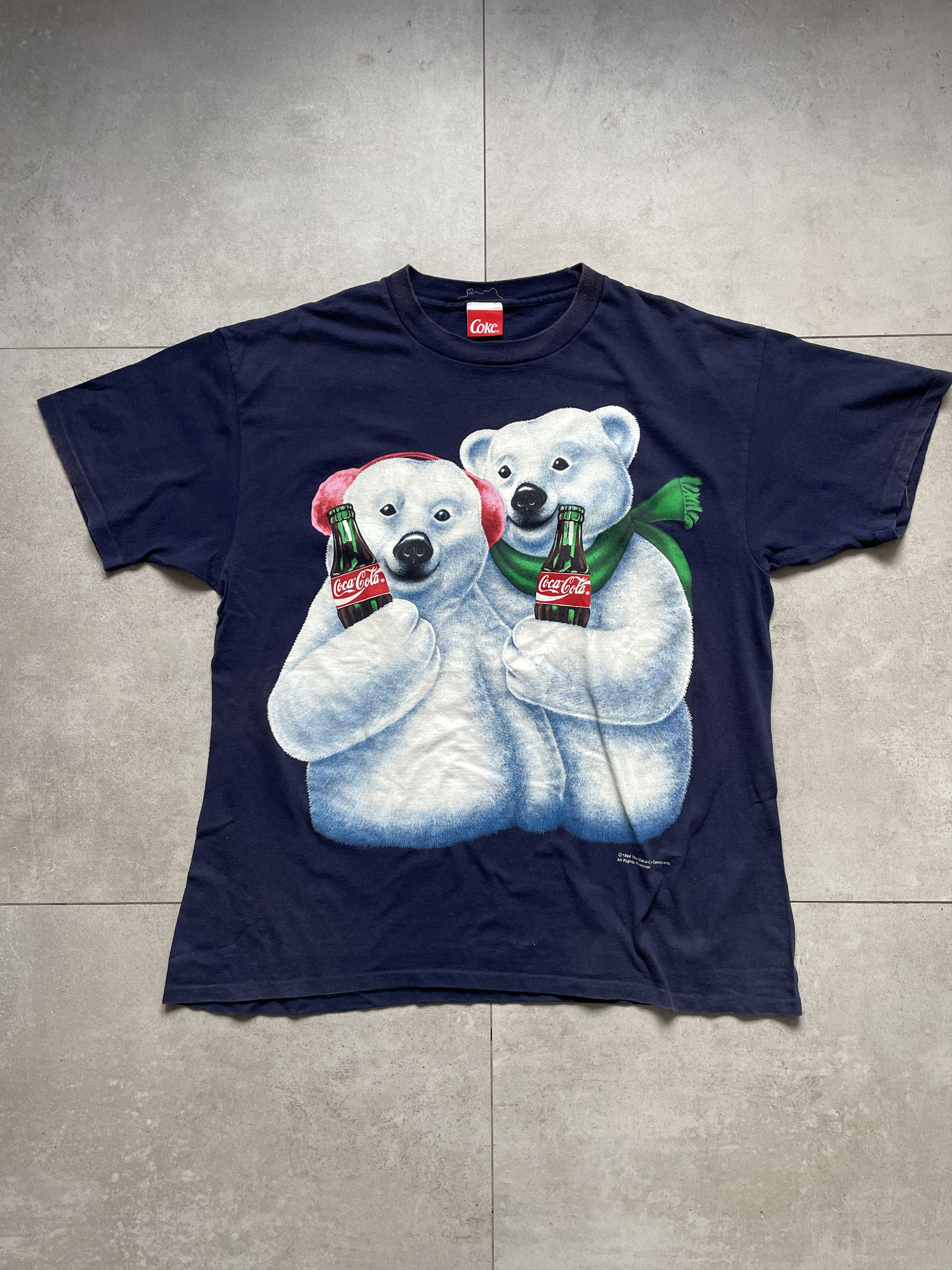 Coca Cola VINTAGE 90S 1994 COCA COLA BEARS NAVY TEE Size US XL / EU 56 / 4 - 1 Thumbnail