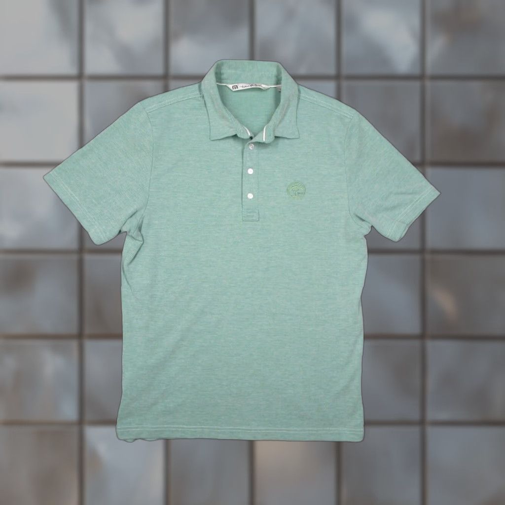 TravisMathew Travis Mathew Shirt Medium Green Pima Blend Polo Texas Las Colinas Golf Mens Size US M / EU 48-50 / 2 - 1 Thumbnail
