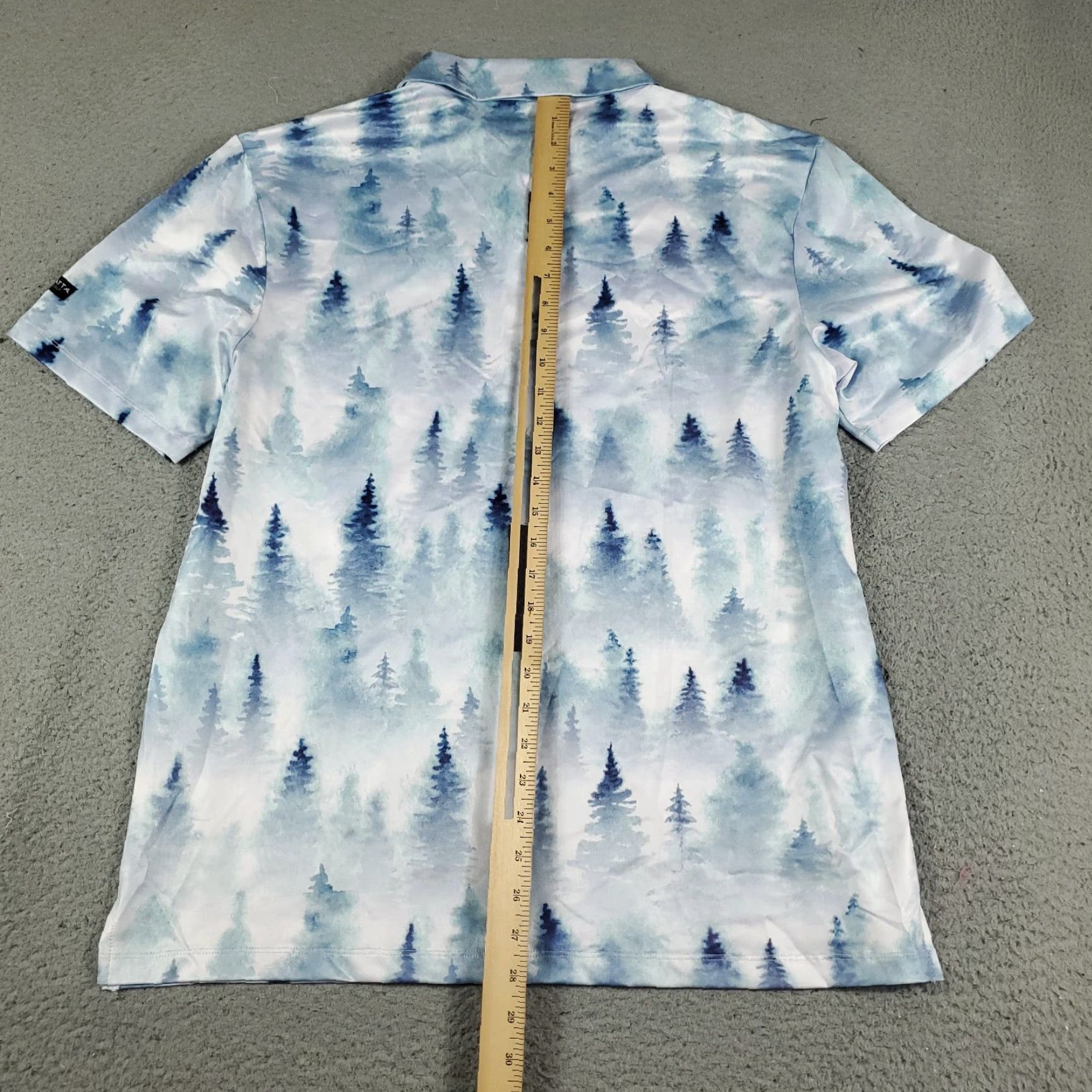 Callaway Yatta Callaway Polo Shirt Mens Large Blue White Forest Print Short Sleeve Size US L / EU 52-54 / 3 - 3 Thumbnail