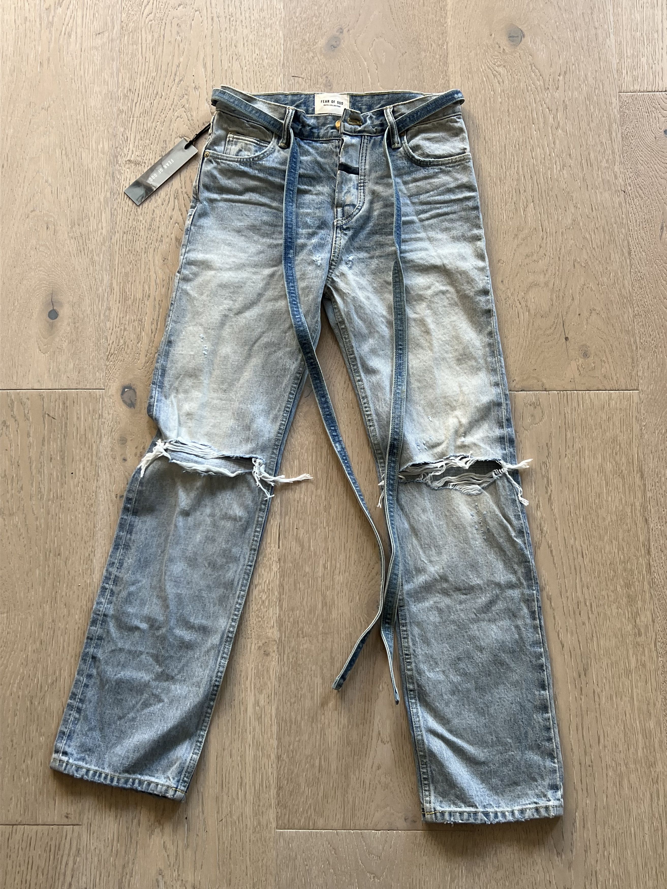 Fear of God $895+ FEAR OF GOD Belted Denim straight Jeans Sixth NEW Size US 30 / EU 46 - 7 Thumbnail