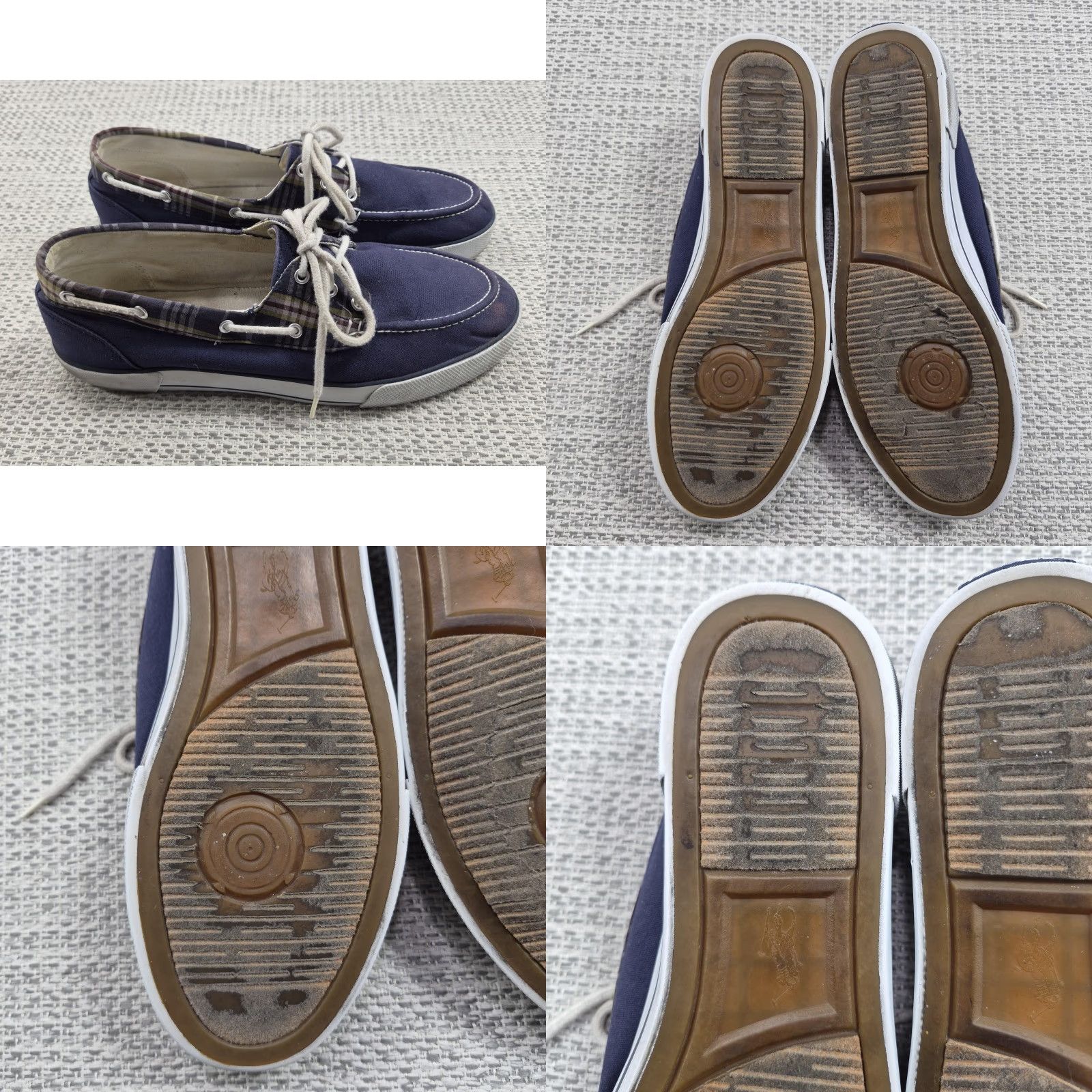 Ralph Lauren Polo Ralph Lauren Franz Shoes Mens 11.5 D Blue Plaid Boat Casual Sneakers Size US L / EU 52-54 / 3 - 8 Thumbnail