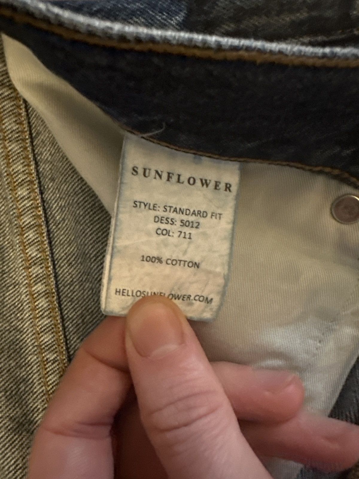 Sunflower Sunflower dark blue straight leg jeans Size US 29 - 2 Thumbnail