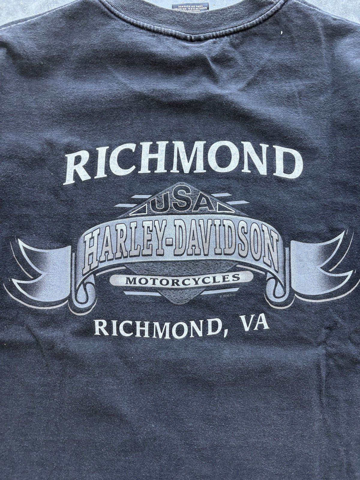 Harley Davidson Vintage 90s Harley Davidson Graphic Tee Faded Black Size US L / EU 52-54 / 3 - 6 Thumbnail