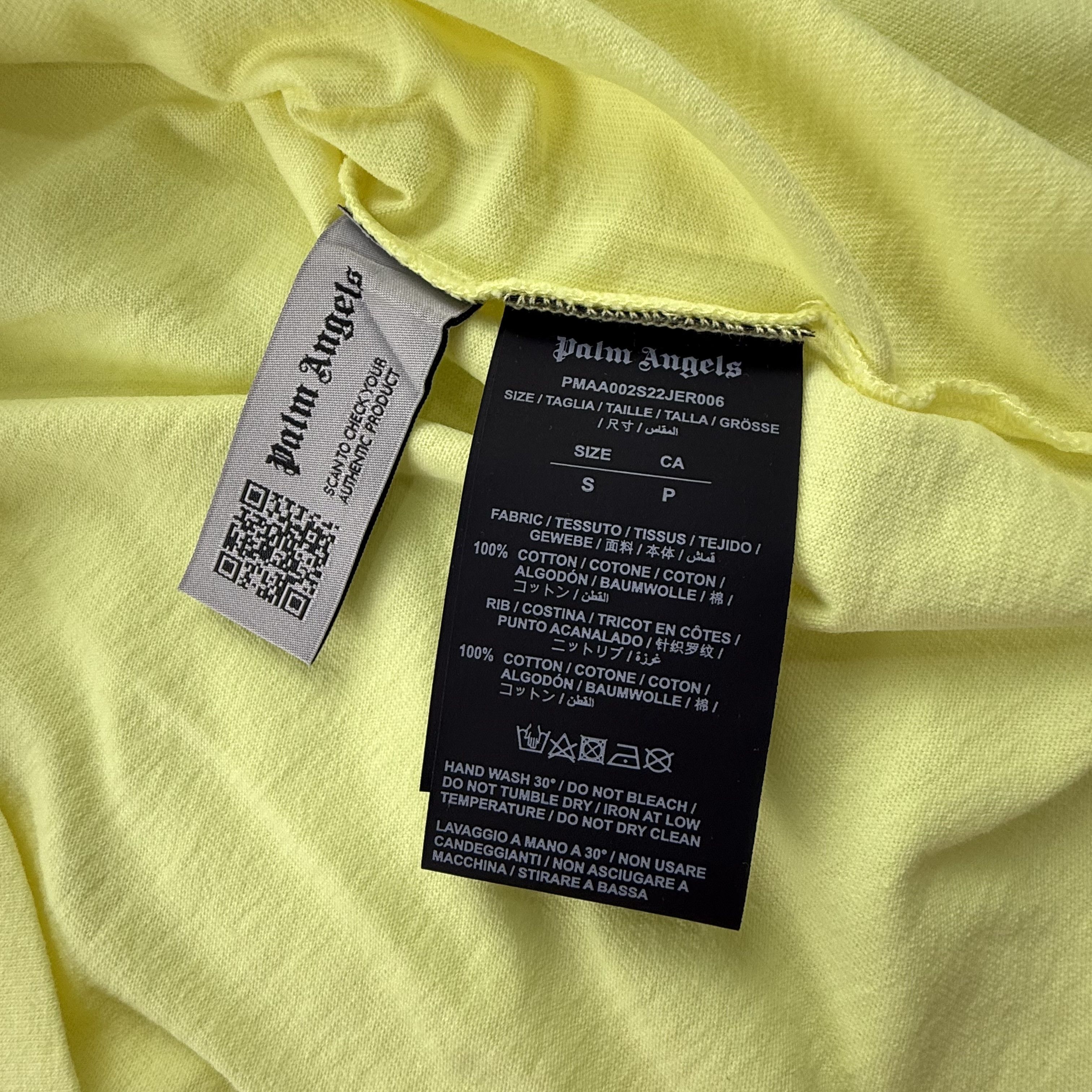 Palm Angels Palm Angels GD Classic Logo Over Tee in "Fluo Yellow" Size US S / EU 44-46 / 1 - 5 Thumbnail