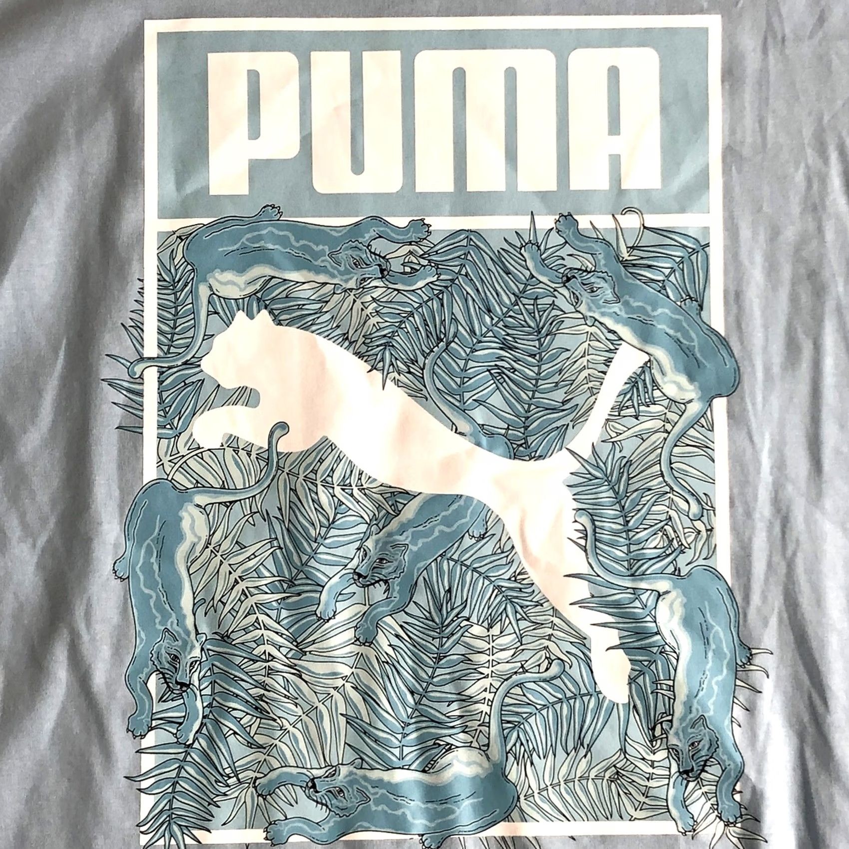 Puma Puma Sport Lifestyle Blue Graphic Logo Pullover T-Shirt Mens Size Large S16 Size US L / EU 52-54 / 3 - 2 Thumbnail