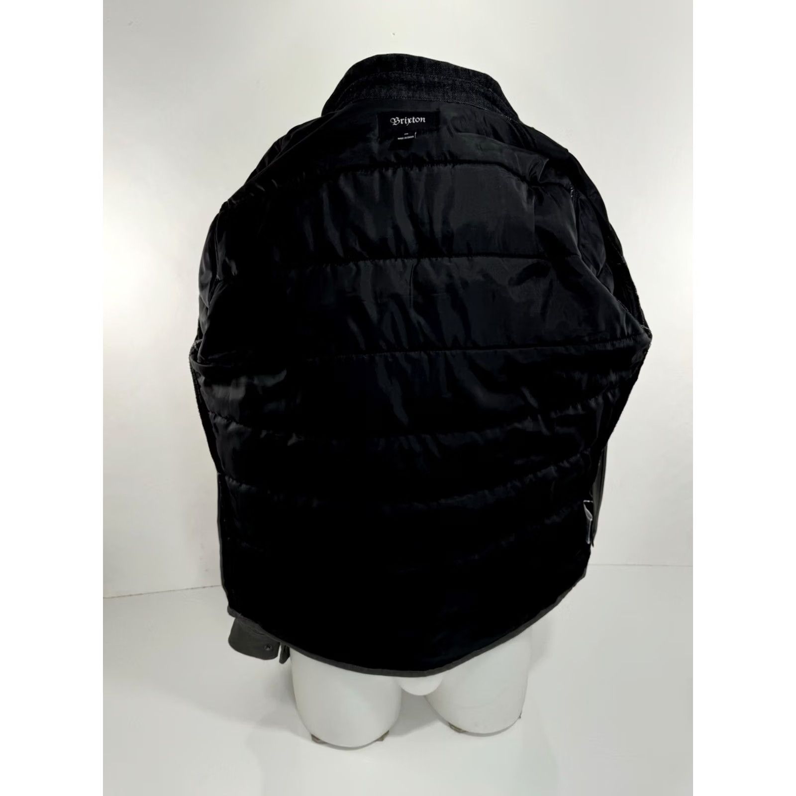 Brixton Brixton Jacket Ranch Denim Quilted Collared Snap S Gray Men Small - EXCELLENT Size US S / EU 44-46 / 1 - 5 Thumbnail