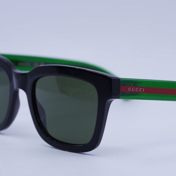 Gucci Gucci GG0001SN 002 Sunglasses Black Square Frame, Green Lens Size ONE SIZE - 2 Thumbnail