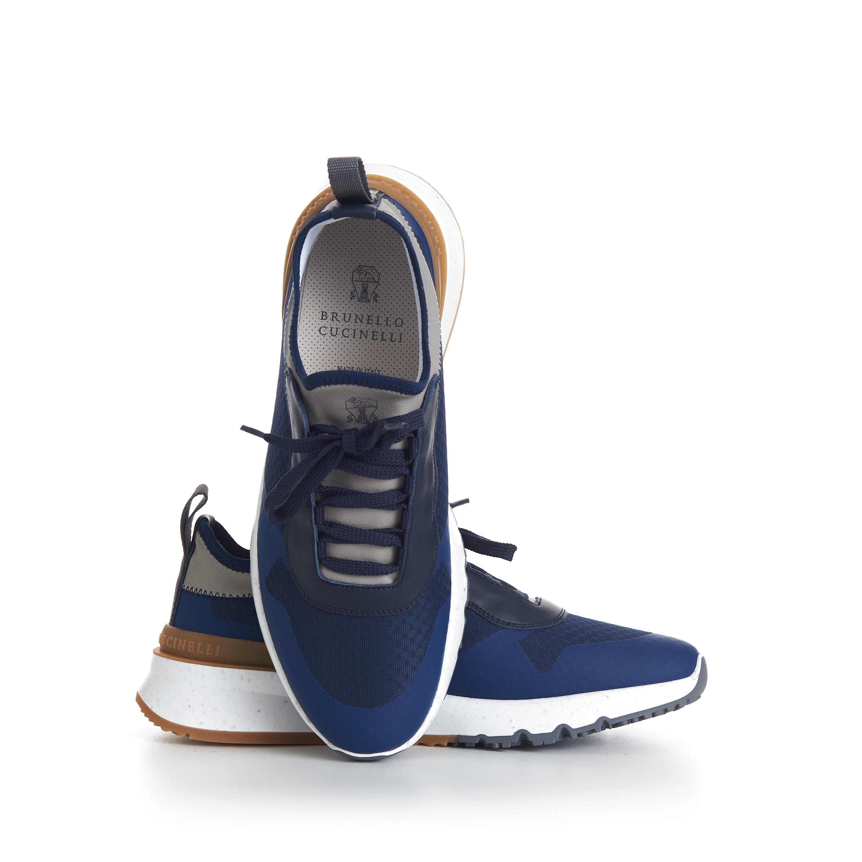 Brunello Cucinelli Navy Blue Low Top Runners Sneakers - Size 8,5 Size US 8.5 / EU 41-42 - 10 Thumbnail