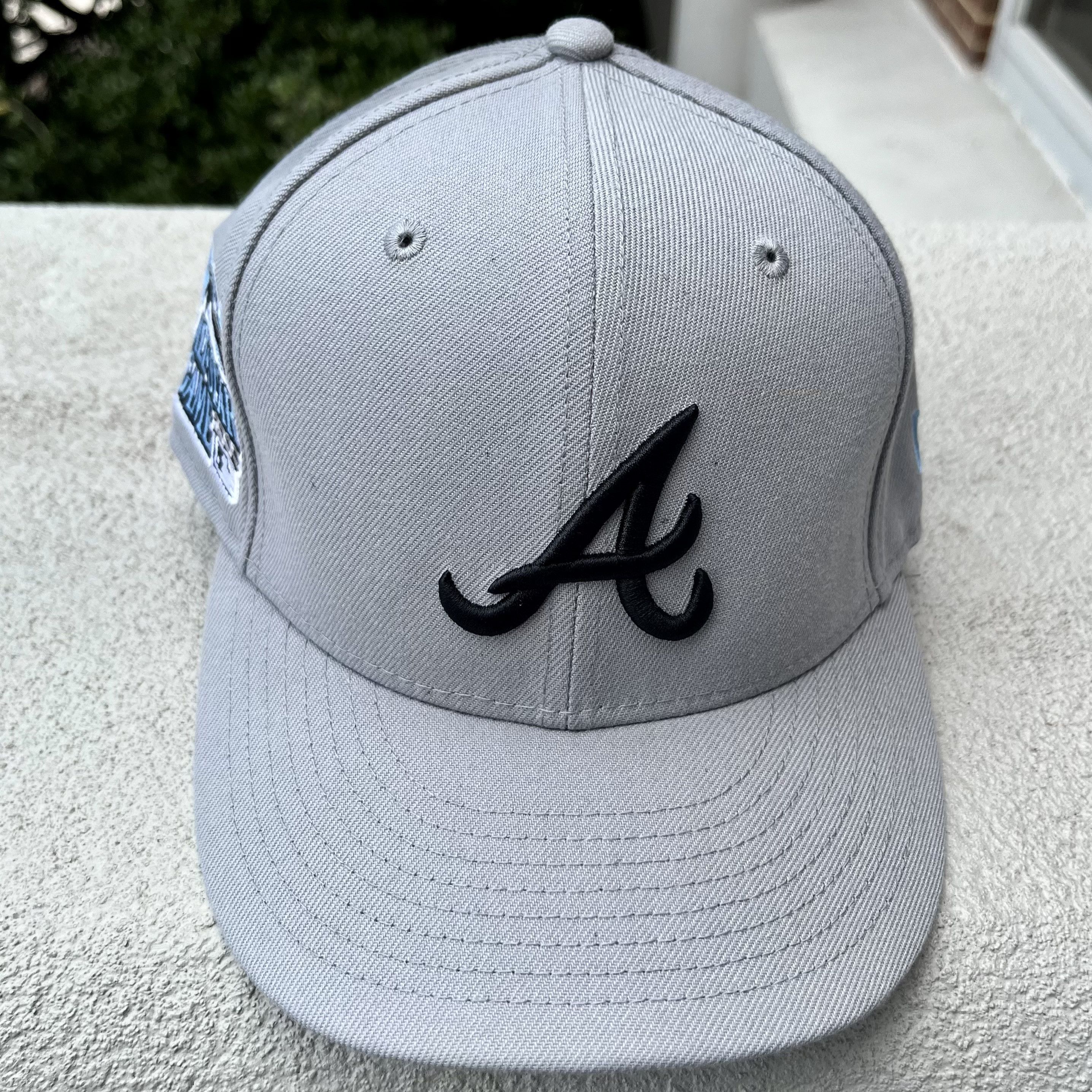 Hat Club × MyFitteds × New Era Atlanta Braves 2000 ASG Patch Icy UV 59FIFTY Hat 7 1/4 Size ONE SIZE - 2 Thumbnail