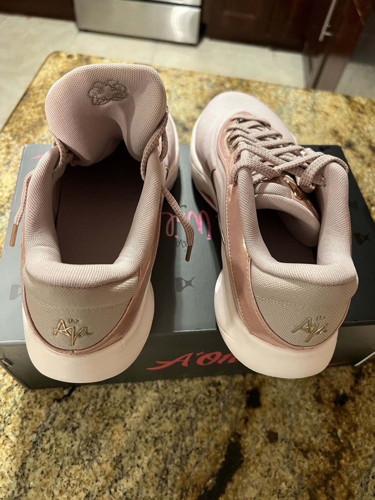 Nike Nike Women’s Pink Gold Sneakers New With Box Comfortable Size US 8.5 / IT 38.5 - 3 Thumbnail