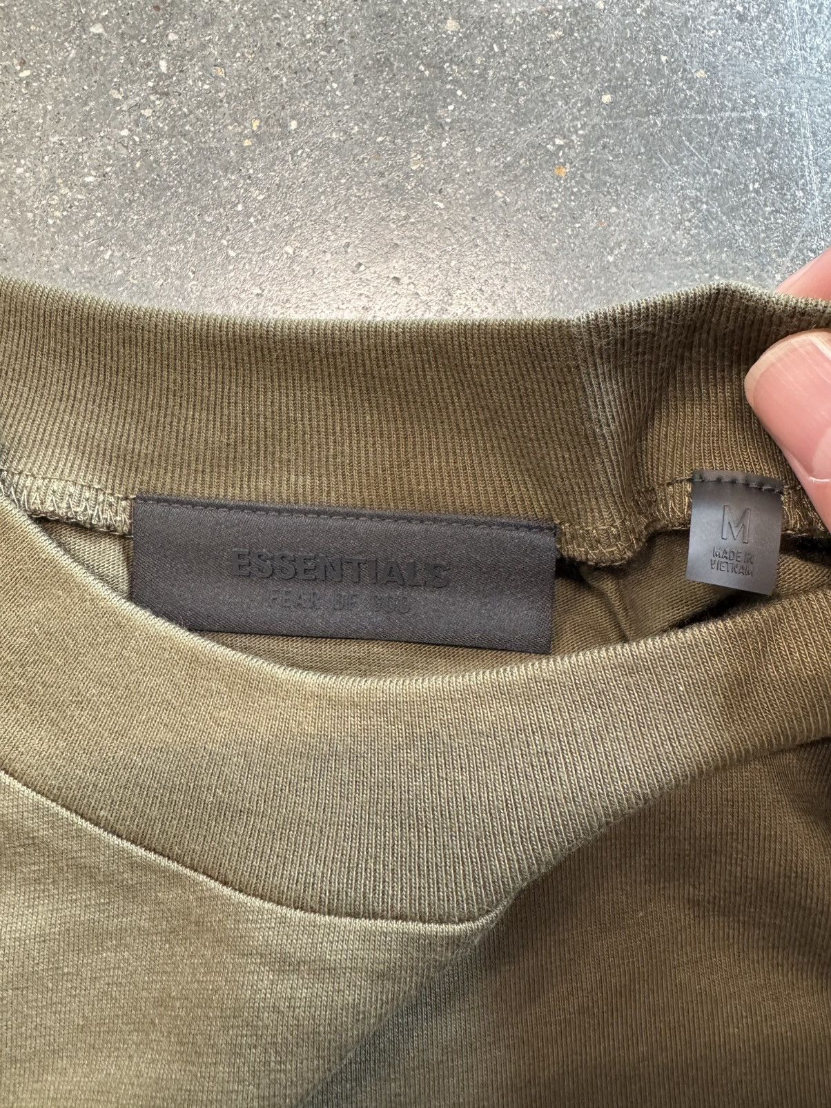 Fear of God Fear of God Essentials Jersey Crewneck Tee Olive Size US M / EU 48-50 / 2 - 2 Thumbnail