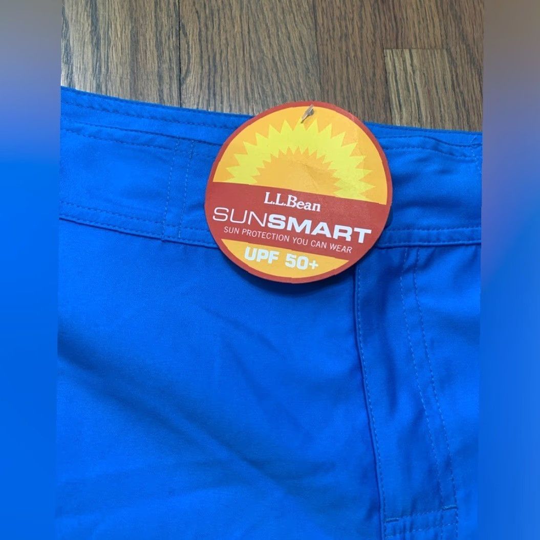 Vintage LL Bean Sunsmart Bermuda Shorts 14W Blue Women Plus Reg 14W Bermuda Shorts Sunsmart Blue Womens Size 36" / US 14 / IT 50 - 2 Thumbnail