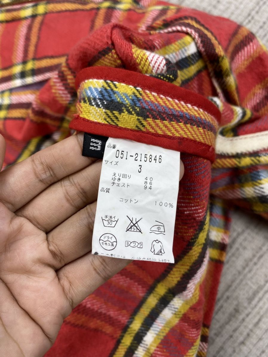 If Six Was Nine × Japanese Brand × Vintage Vintage Vel Vet Blue Red Checked Flannel Jacket Size US M / EU 48-50 / 2 - 10 Thumbnail