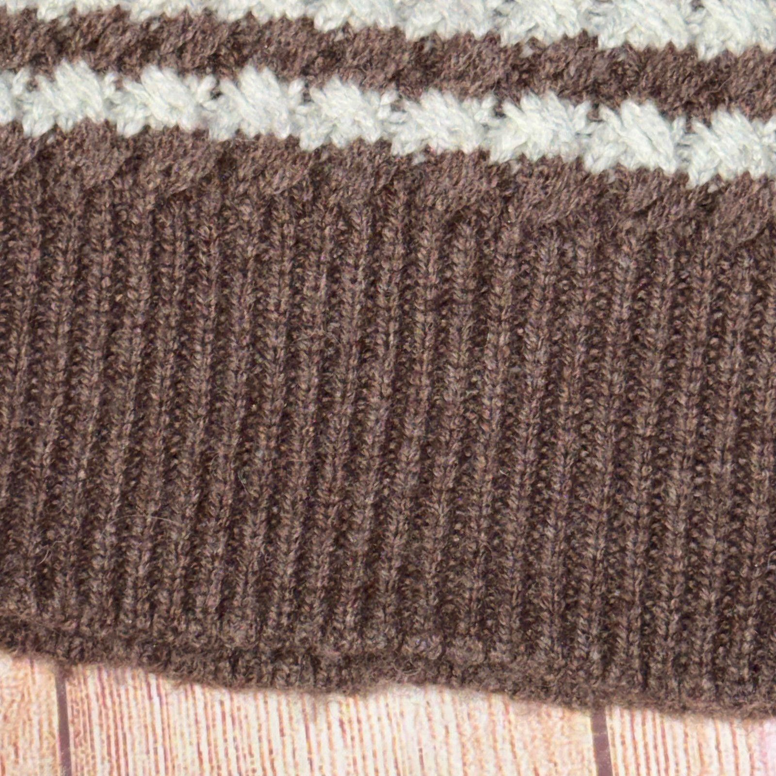Zara Zara Small Brown and White Striped Knit Sweater Size S / US 4 / IT 40 - 5 Thumbnail