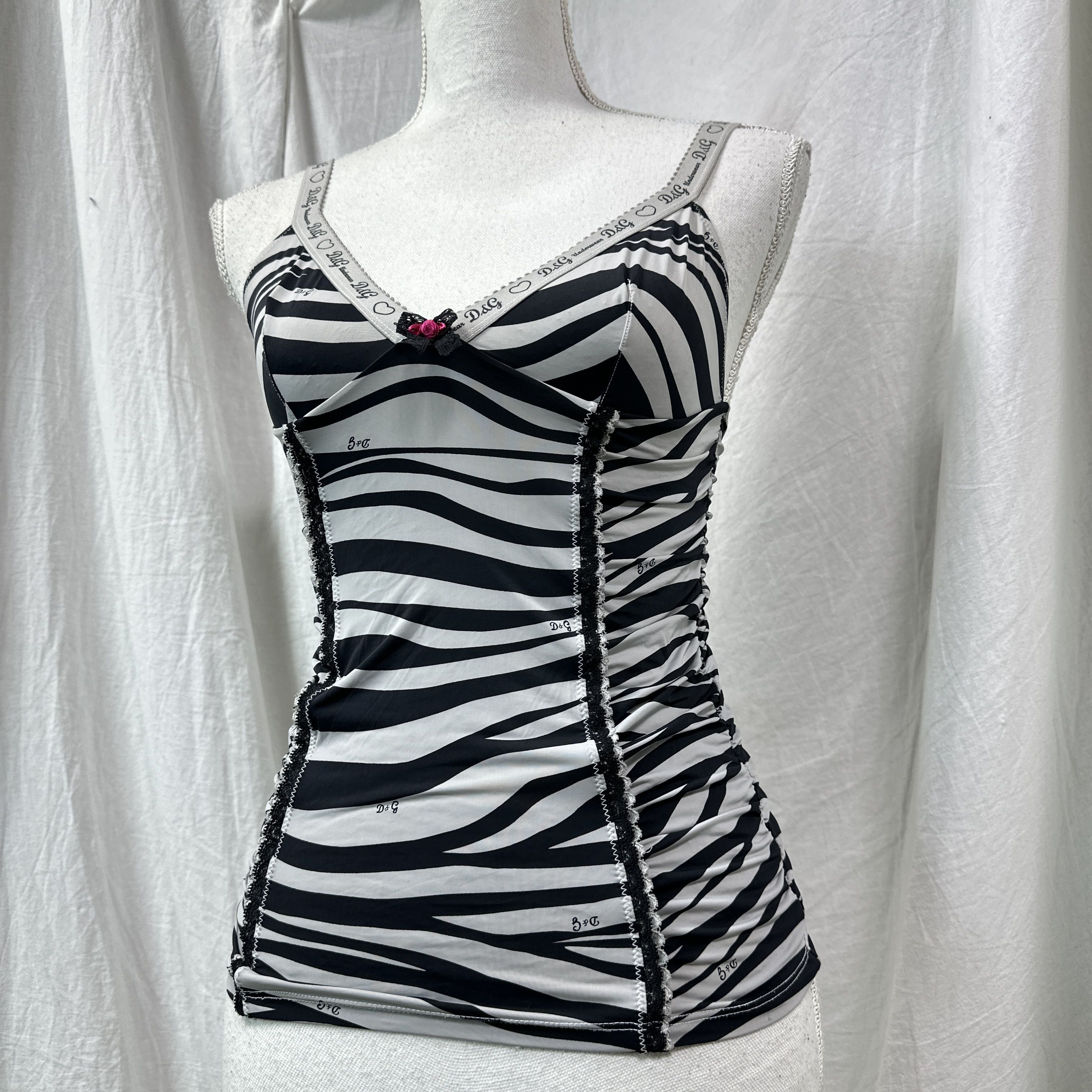 Dolce & Gabbana Vintage Avant Garde Old Money Dolce&Gabbana Zebra Top Y2K Size S / US 4 / IT 40 - 5 Thumbnail