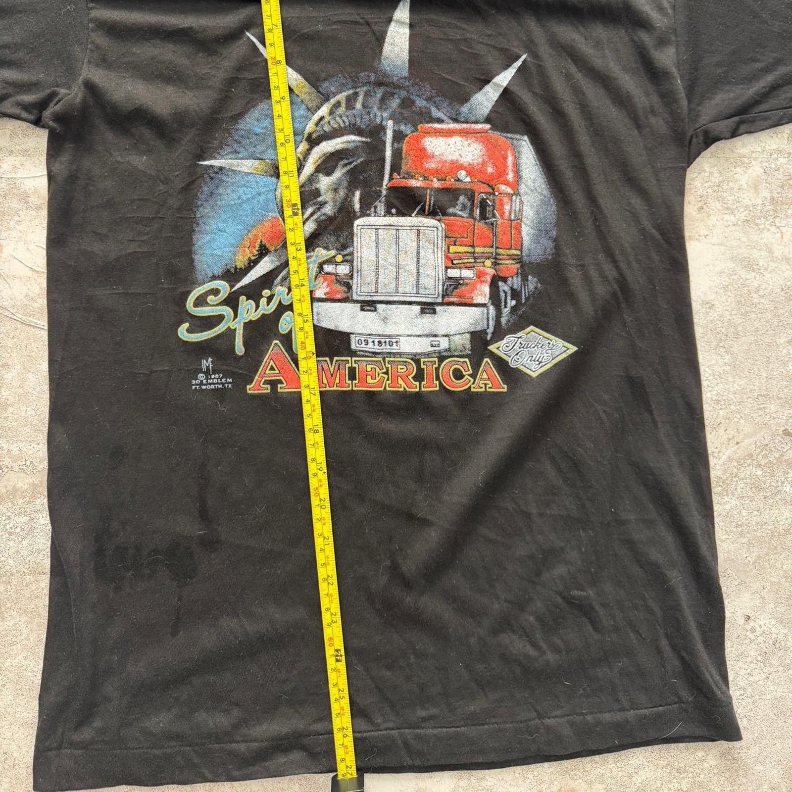 Vintage 1987 Vintage 3D Emblem “Truckers Only – Spirit Of America” Size US M / EU 48-50 / 2 - 6 Thumbnail