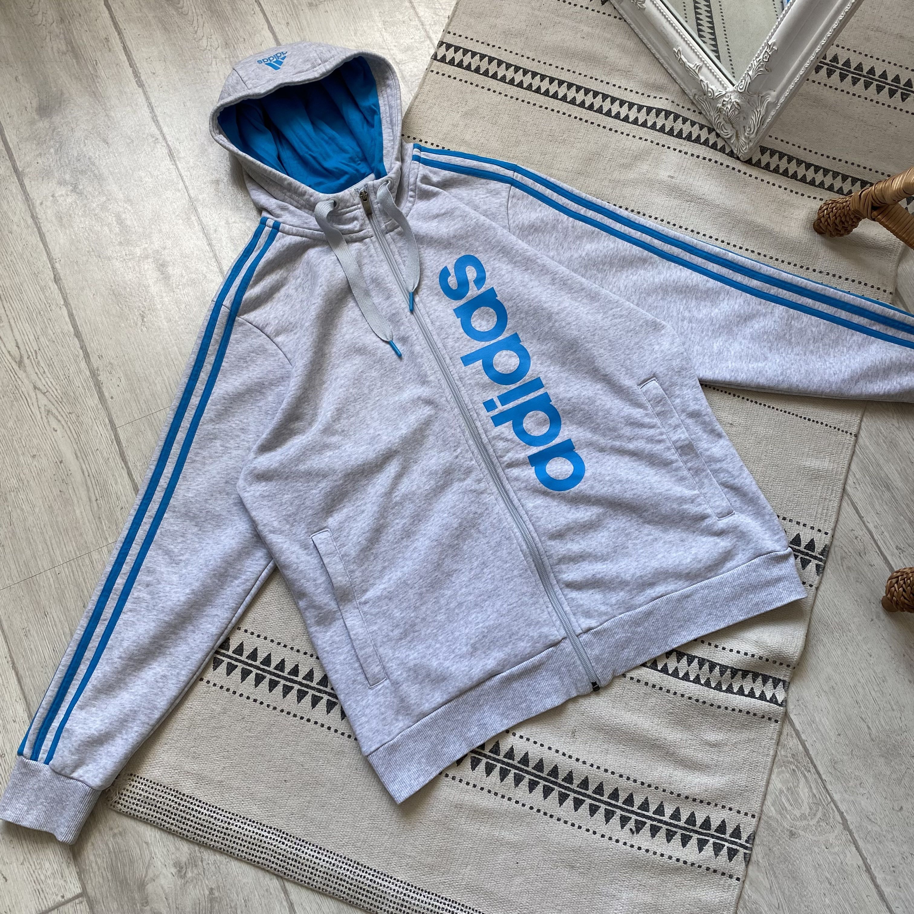 Adidas Vintage 00s Adidas Zip hoodie big Logo Size US L / EU 52-54 / 3 - 9 Thumbnail