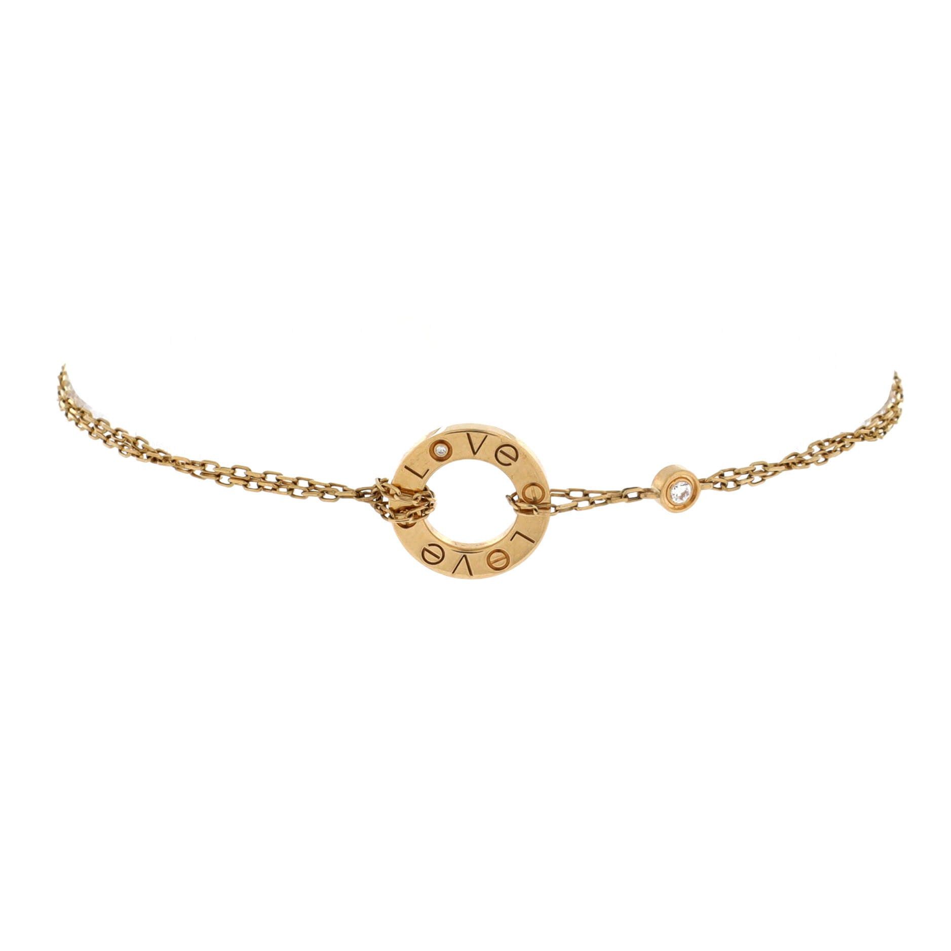 Cartier 2 Diamonds Love Bracelet Size ONE SIZE - 1 Thumbnail