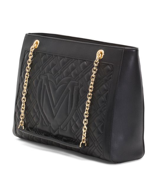 Love Moschino Love Moschino Borsa Quilted Tote Chain Shoulder Bag Black Size ONE SIZE - 6 Thumbnail