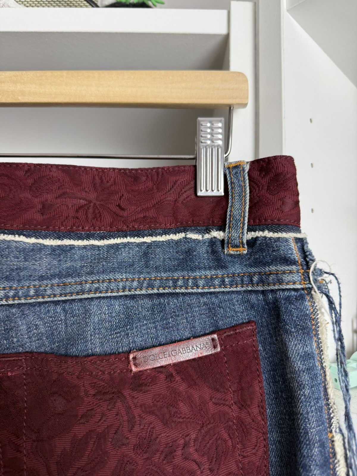 Designer × Dolce & Gabbana Dolce & Gabbana ribbed patchwork denim pants 30 designer rare Size US 30 / EU 46 - 7 Thumbnail