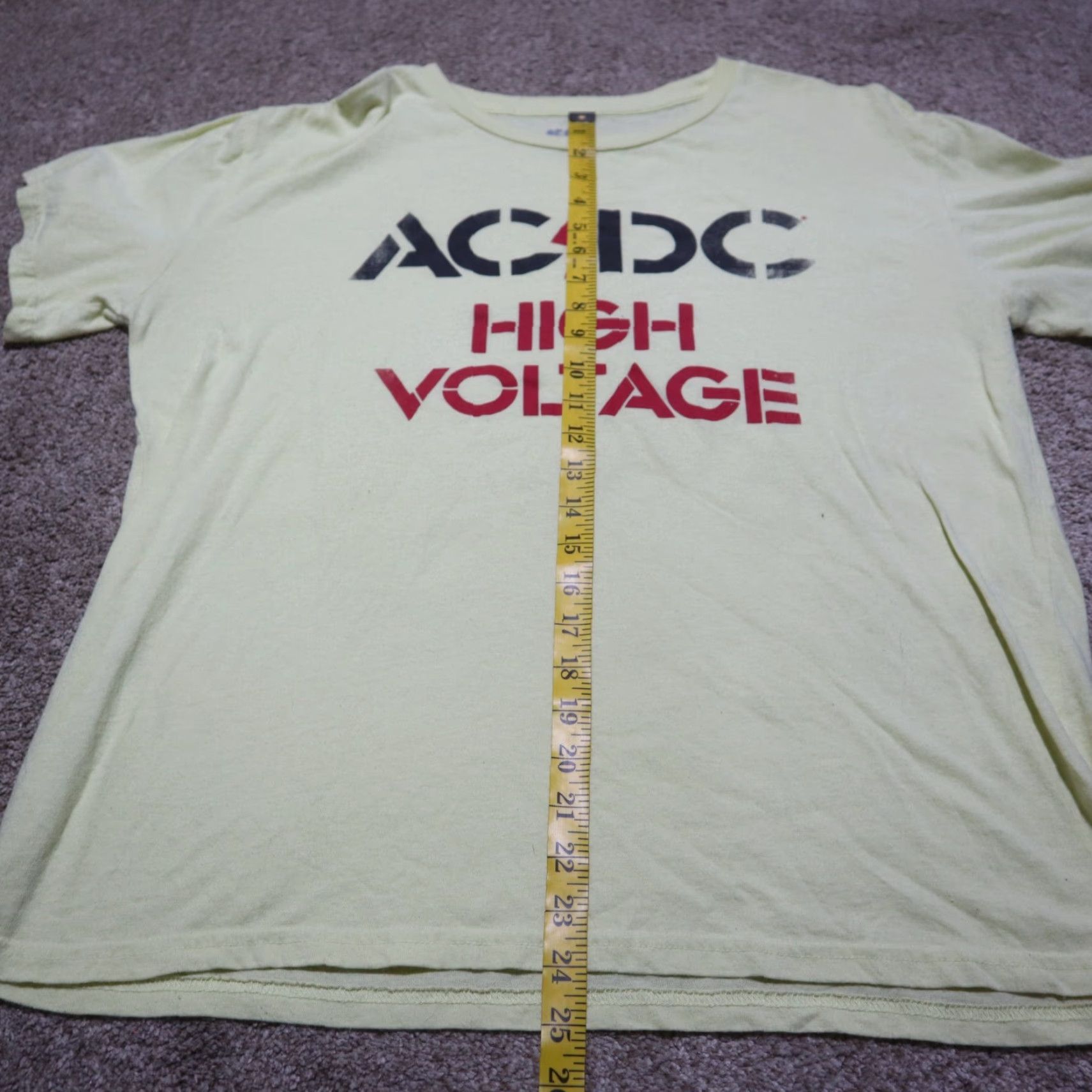 Vintage AC/DC High Voltage Short Sleeve Tee T-Shirt Yellow Rock Band Adult Men's 2XL XXL Shirt Size US XXL / EU 58 / 5 - 6 Thumbnail