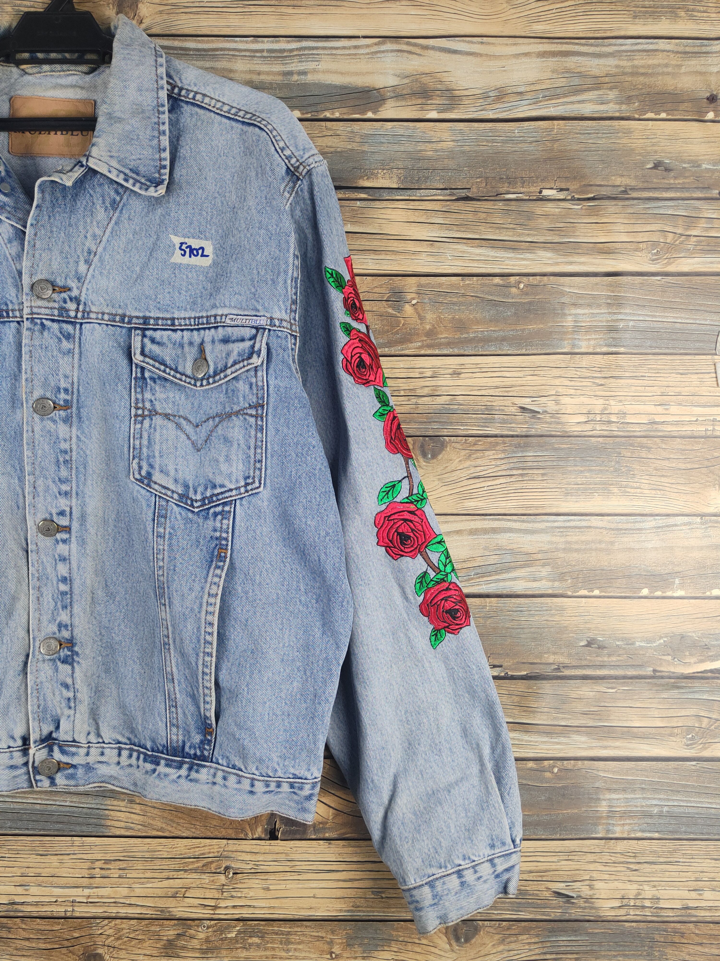 Japanese Brand DL Multiblue Light Blue Denim Jackets #5702T Size L / US 10 / IT 46 - 7 Thumbnail
