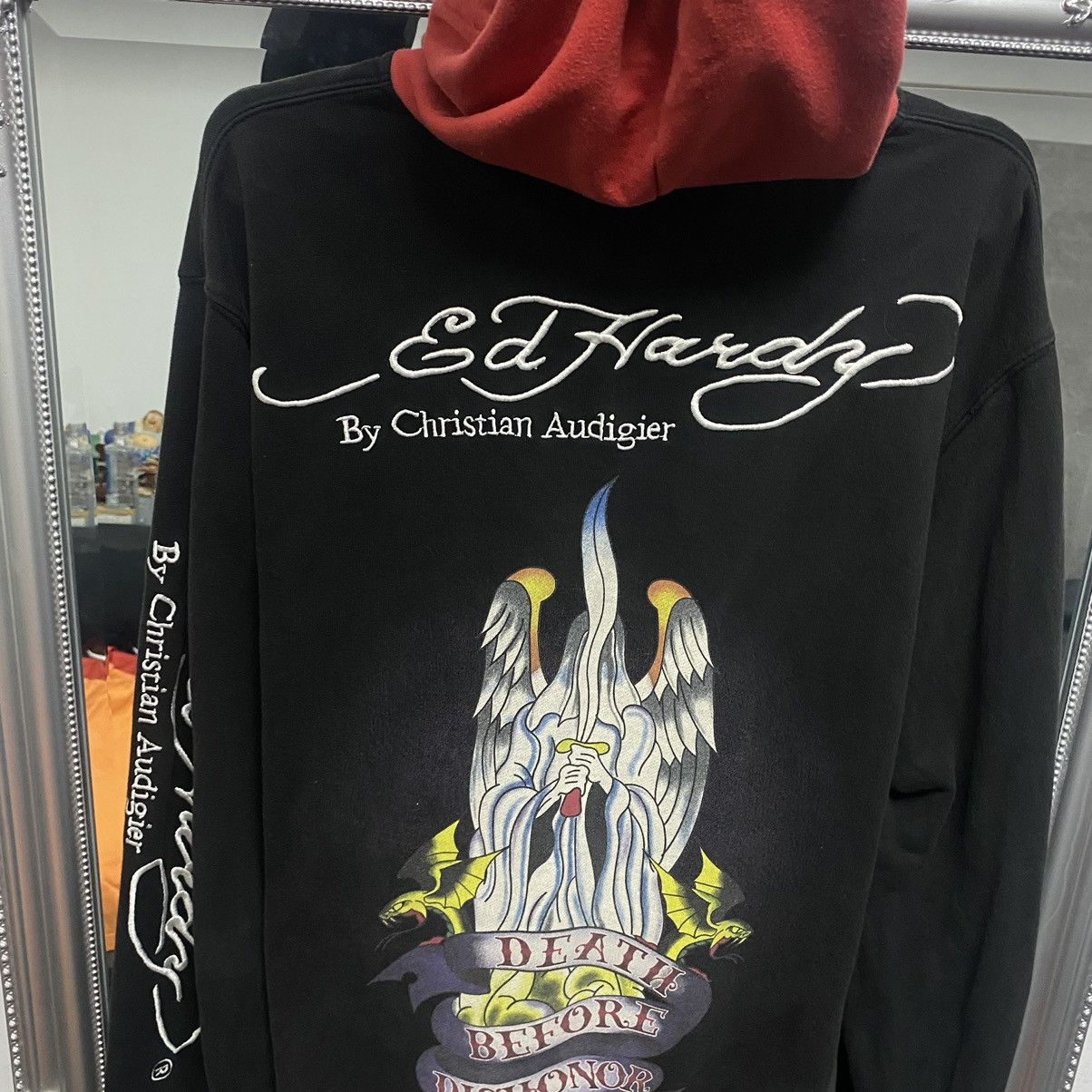 Ed Hardy Vintage Ed hardy Zip Hoodie Y2K By Christian Audigier Size US M / EU 48-50 / 2 - 3 Thumbnail