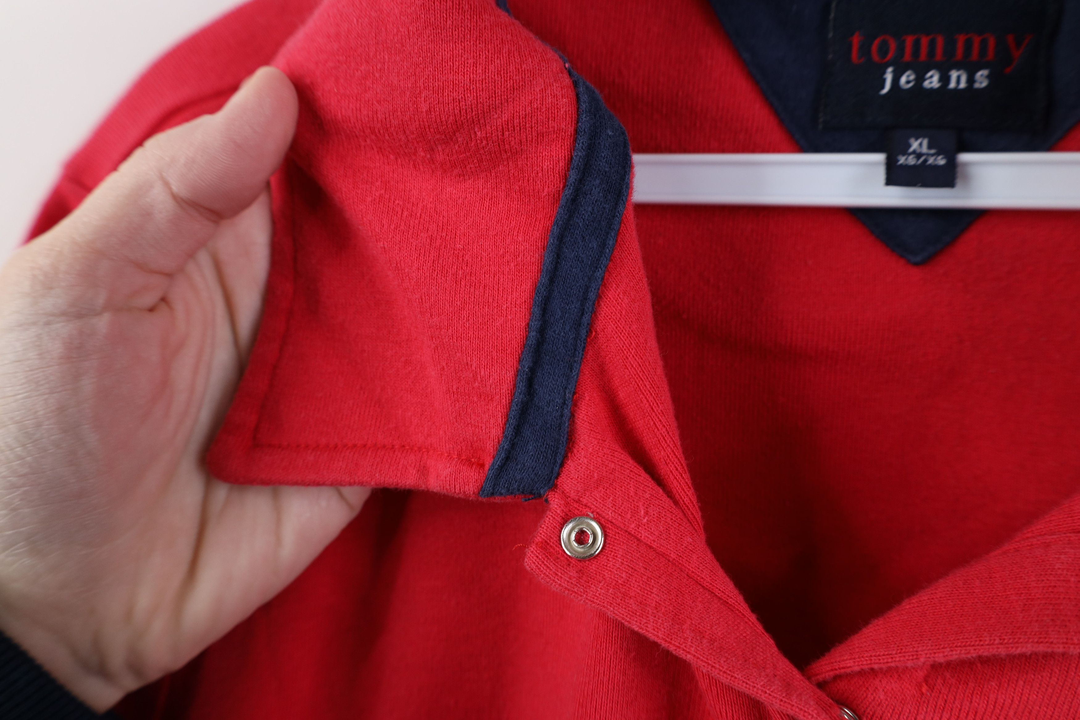 Tommy Hilfiger Vintage Y2K 2000 Tommy Hilfiger Ribbed Knit Button Shirt Size XL / US 12-14 / IT 48-50 - 10 Thumbnail